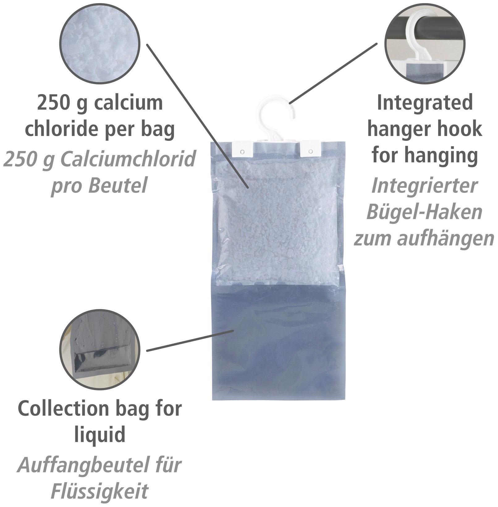 WENKO Luftentfeuchter »Lavendel«, 4er Set, mit erfrischendem Duft