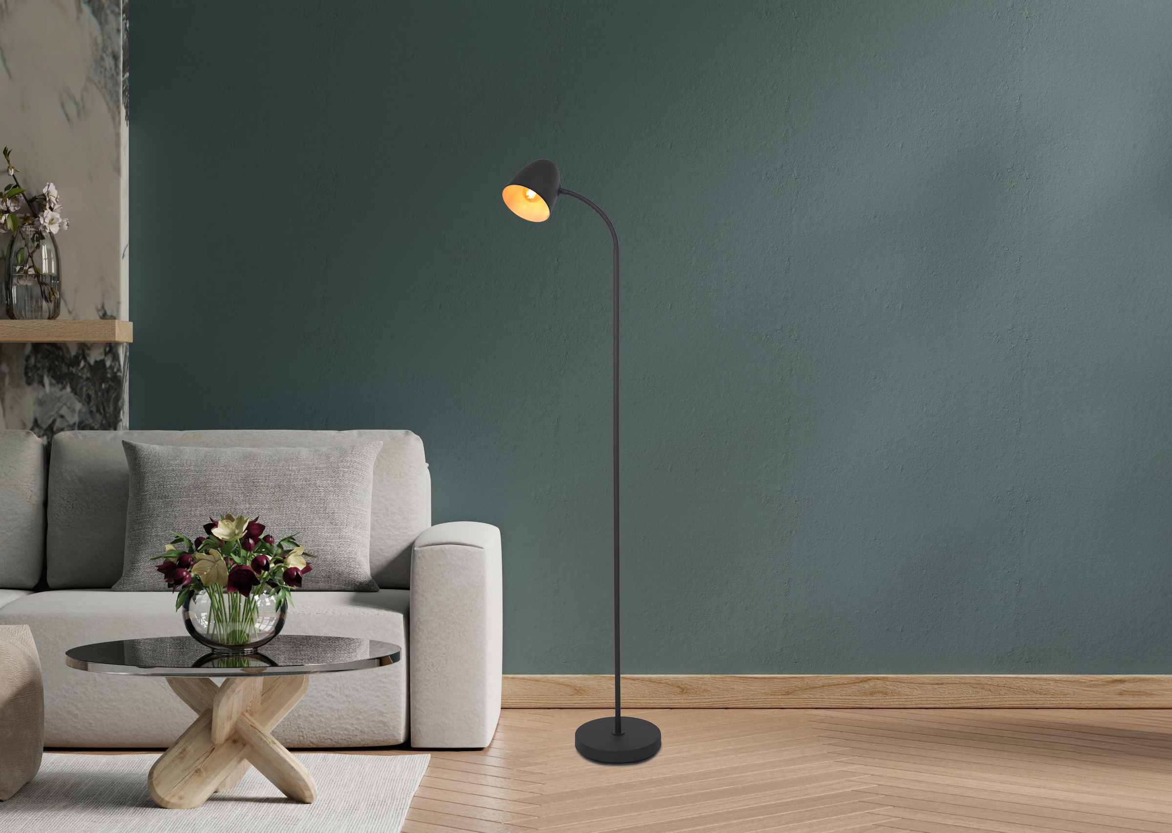 NOWA Stehlampe »JASON« E14 1 Stk. Stehlampe Wohnzimmer Schlafzimmer Flur Design-Leuchte