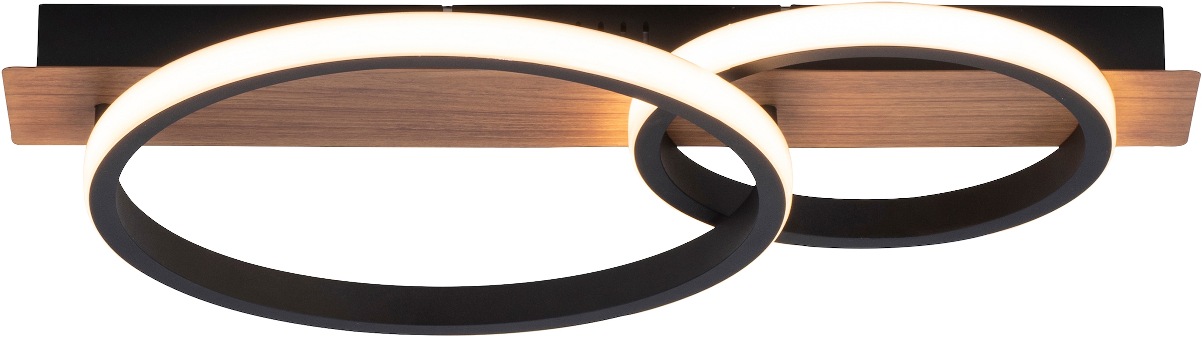 Home affaire LED Deckenleuchte »Molay«, 1 flammig-flammig, warmweißes Licht, Deckenlampe Holz Dekor