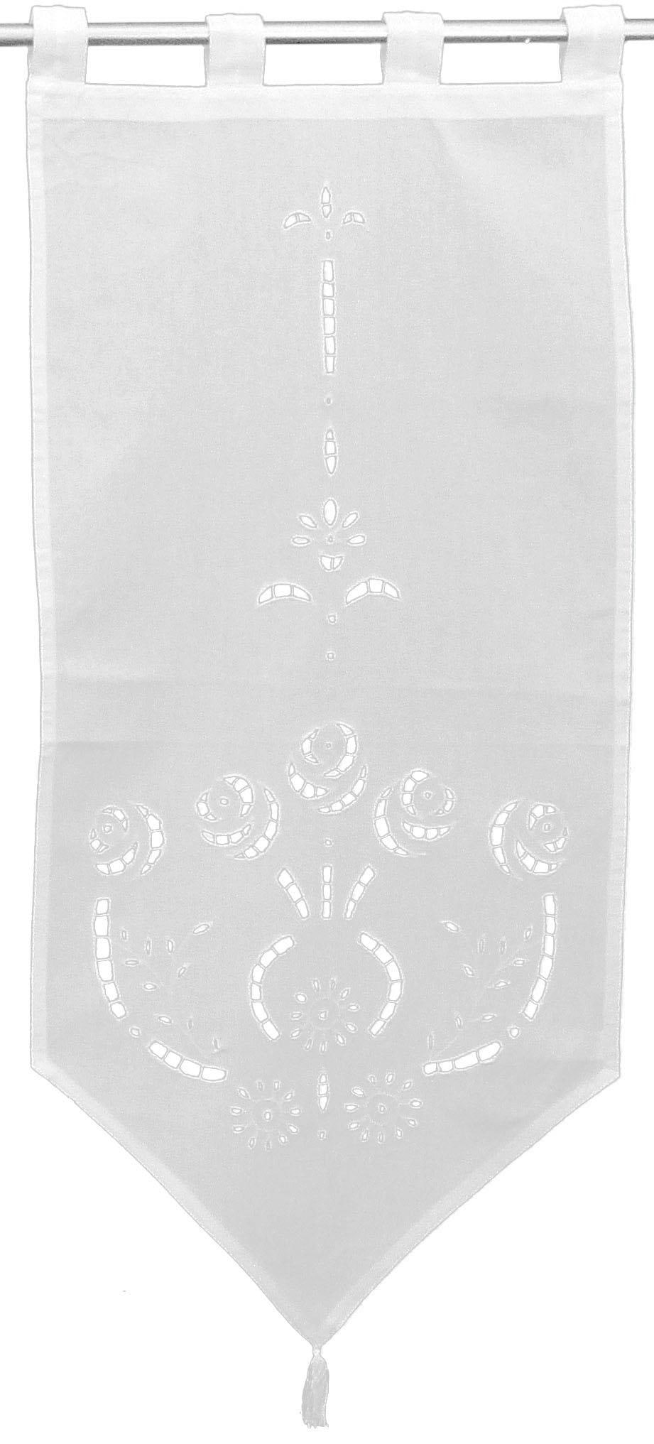 HOSSNER - ART OF HOME DECO Scheibengardine »Ortler« Schlaufen 1 Stk. tlg. günstig online kaufen