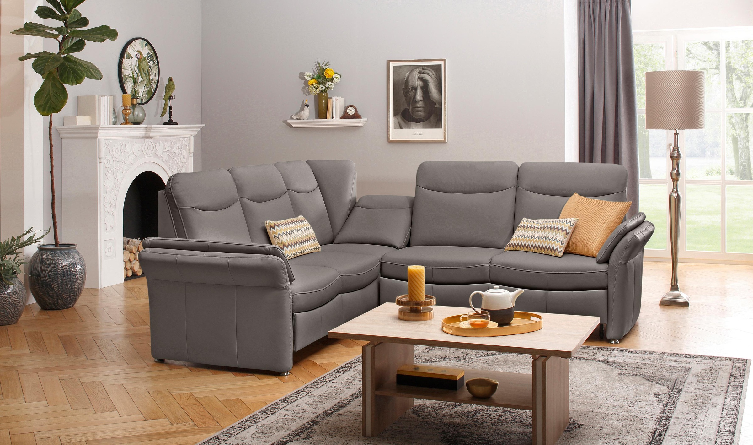 Home affaire Ecksofa »Tahoma L-Form«, mit Armlehnfunktion, wahlweise Bettfu günstig online kaufen