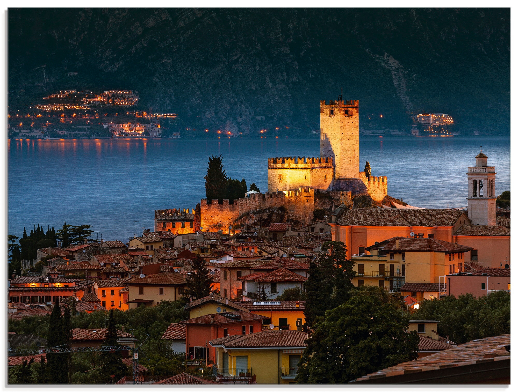 Artland Glasbild »Über den Dächern von Malcesine«, Europa, (1 St.), in vers günstig online kaufen