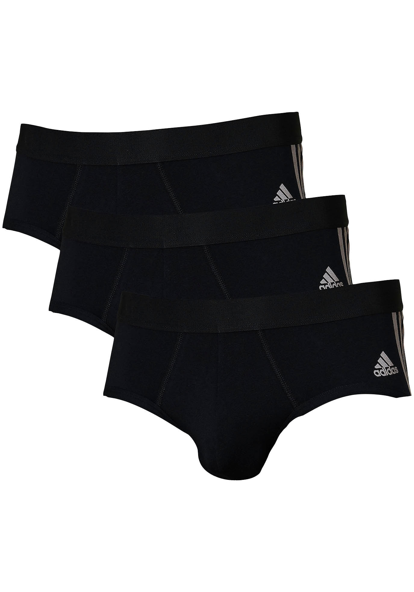 Slip, (3er-Pack), Unterhose mit weicher Nahtverarbeitung, Gr. M, schwarz