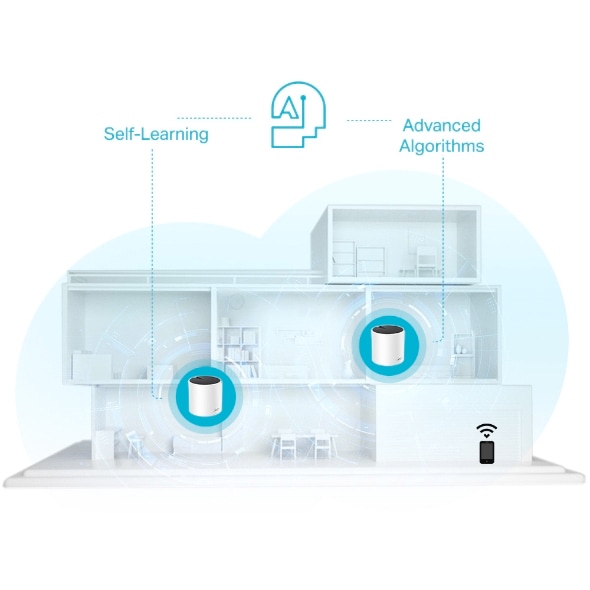 TP-Link Reichweitenverstärker »Deco X55(3-pack) AX3000 Whole Home Mesh Wi-Fi 6 System«