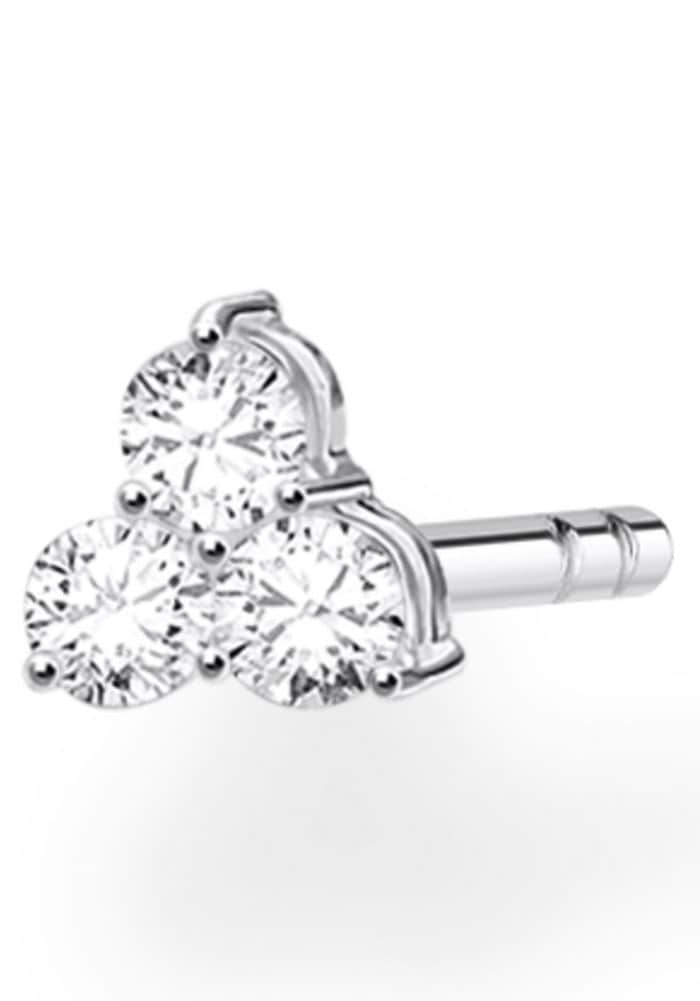 THOMAS SABO Single-Ohrstecker »weiße Steine silber, H2138-051-14«, mit Zirkonia (synth.)