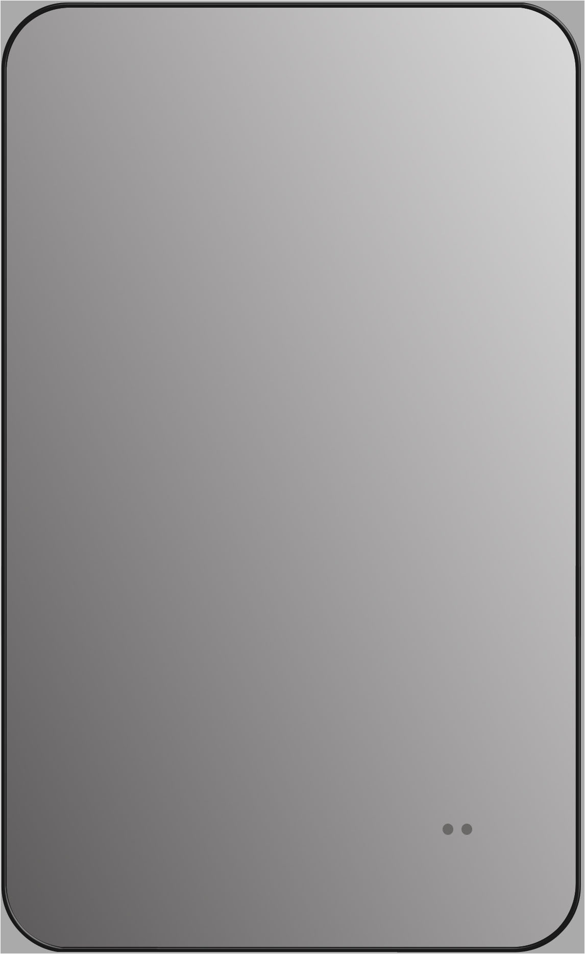 Talos Spiegel »TALOS ALVITO«, Hand Wave Sensor, in matt schwarz, 70x43 cm