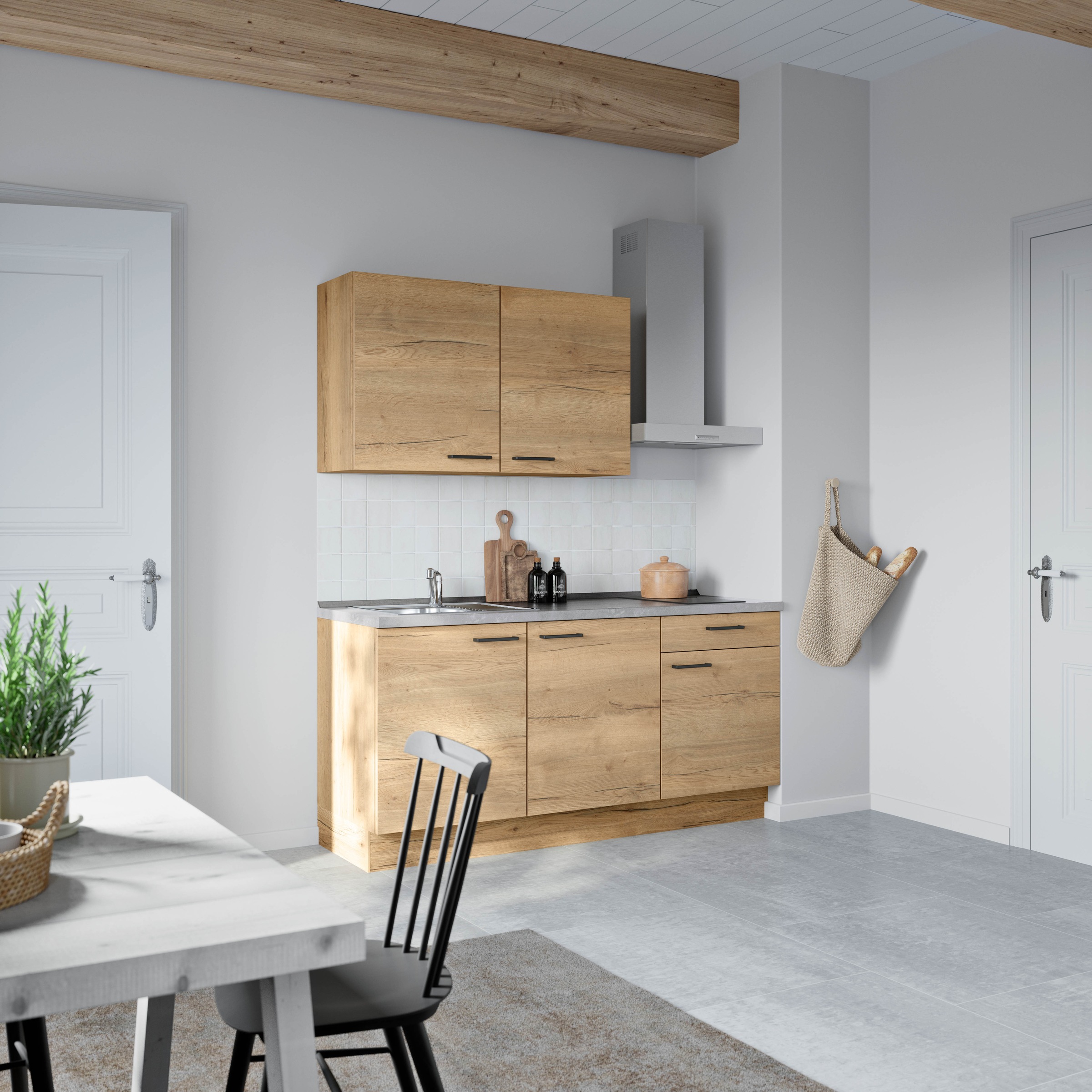 nobilia® Küchenzeile »"Structura I"«, vormontiert, Ausrichtung wählbar, Breite 180 cm, wahlw. mit E-Geräten