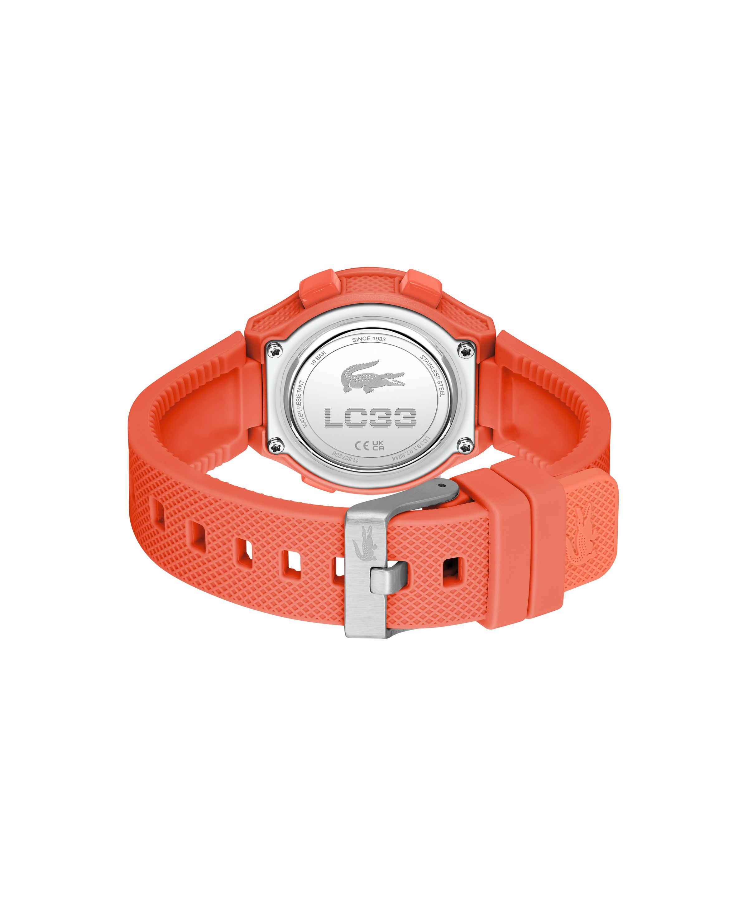 Lacoste Chronograph »LC33«, Quarzuhr, Armbanduhr, Silikonarmband, digital, Tag, Stoppfunktion