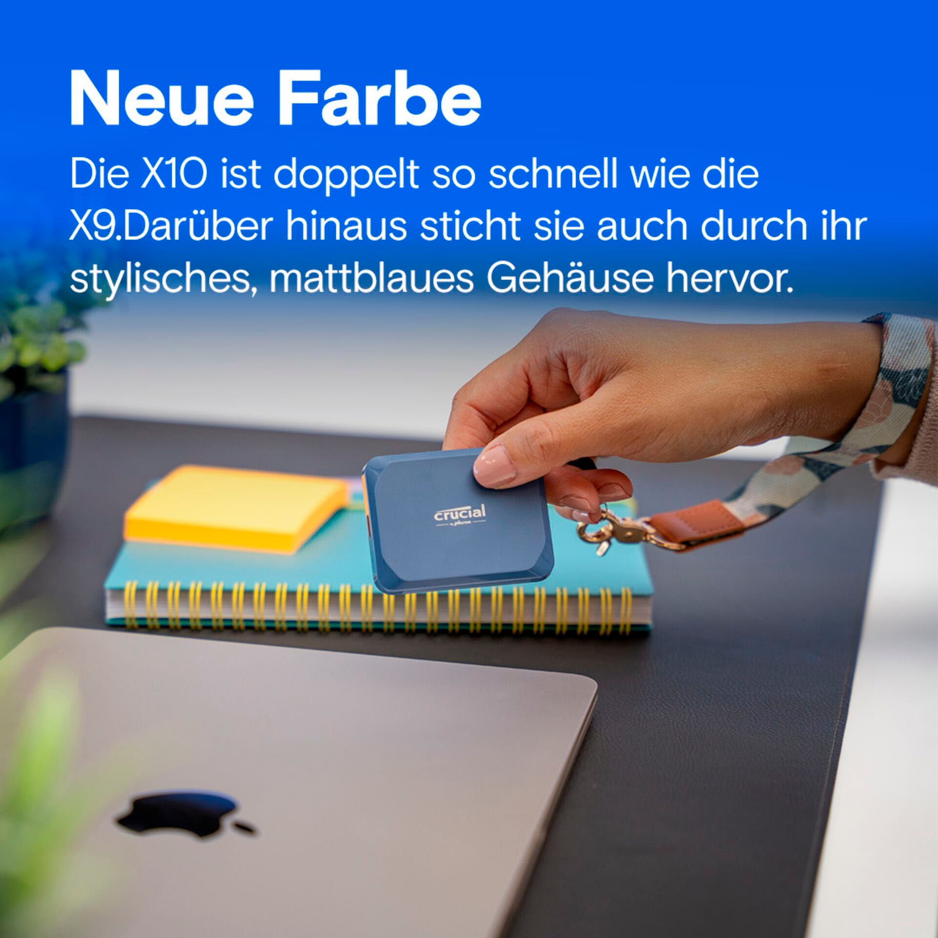 Crucial externe SSD »X10 2TB« 2 TB Anschluss USB-C