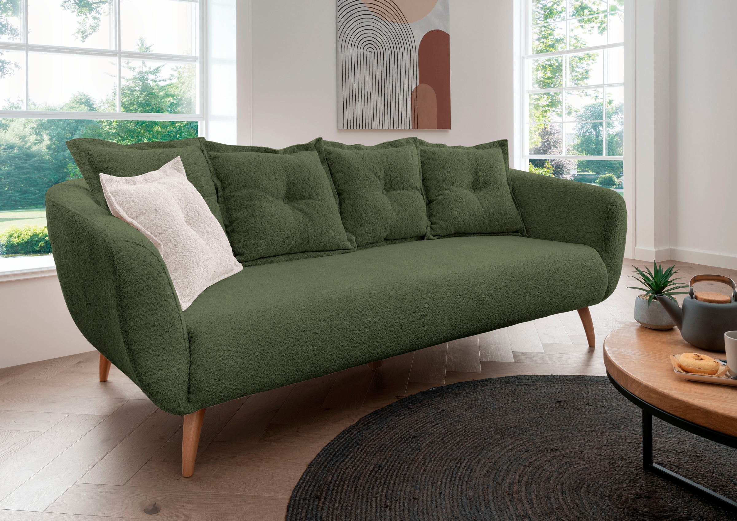 Home affaire 3-Sitzer "Baggio modern und romantisches Design, bequem", Zier günstig online kaufen