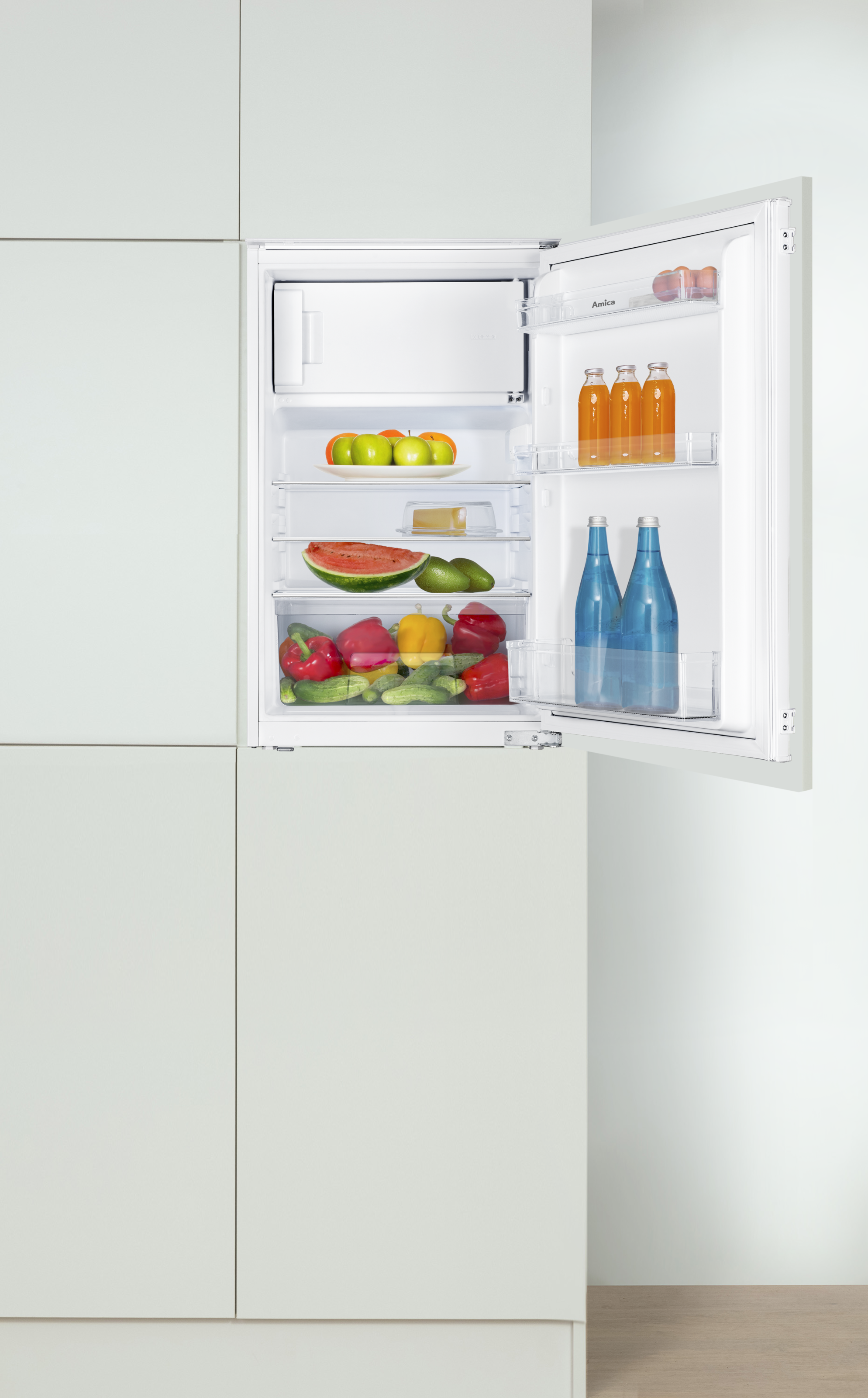 Amica Einbaukühlschrank »EKSS 361 915«, Schlepptür-Technik