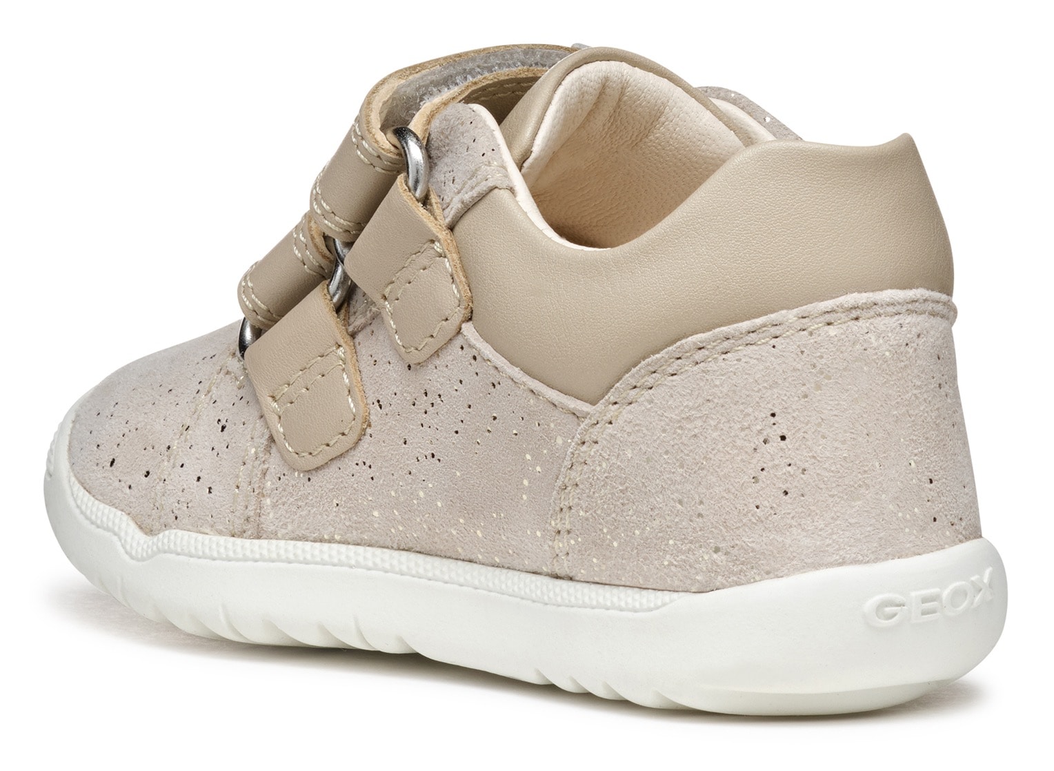 Geox Lauflernschuh »B MACCHIA GIRL«, Glitzerschuh, Babyschuh, Klettschuh mit feinem Glitter