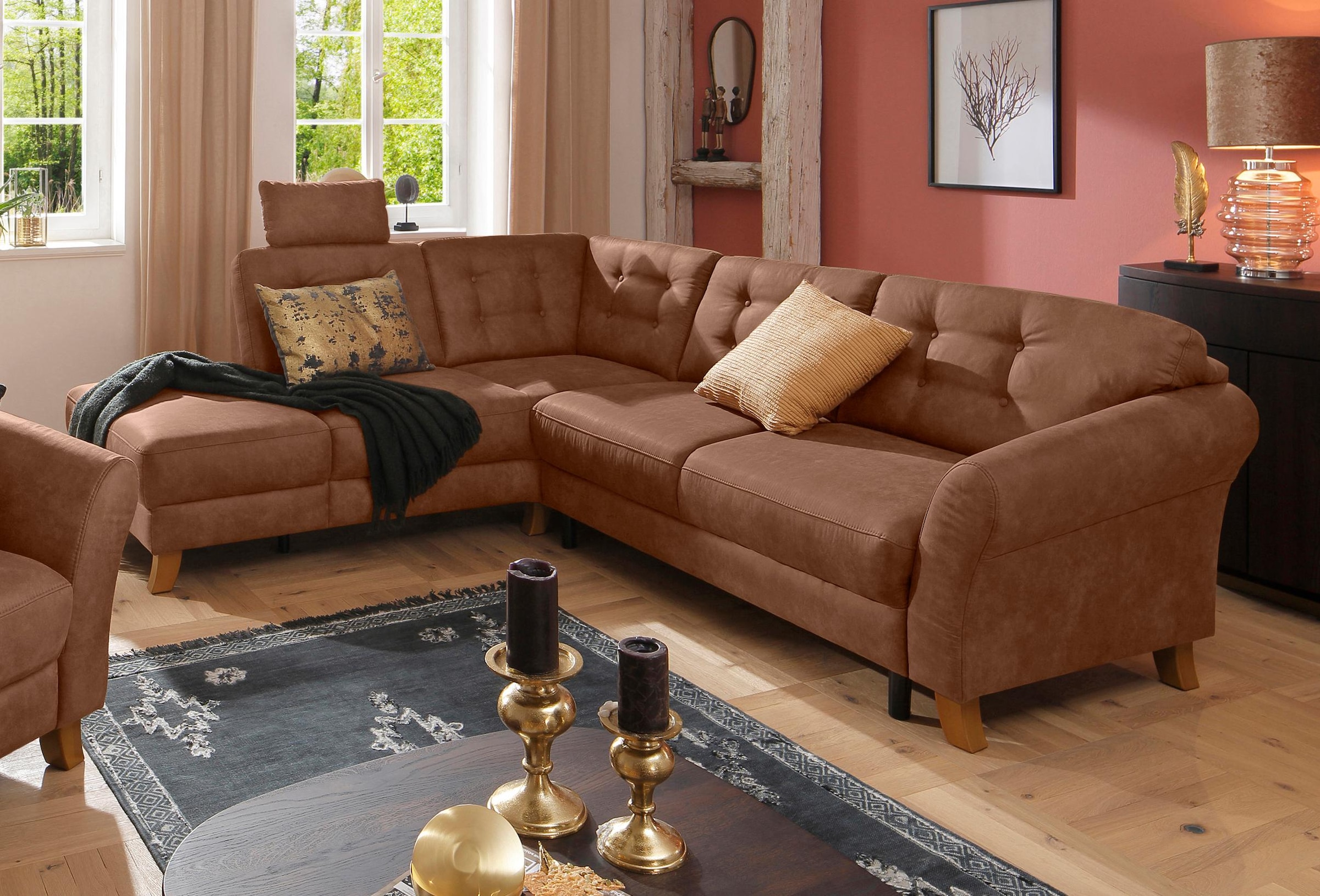 Home affaire Ecksofa »Trondheim L-Form«, mit Federkern günstig online kaufen