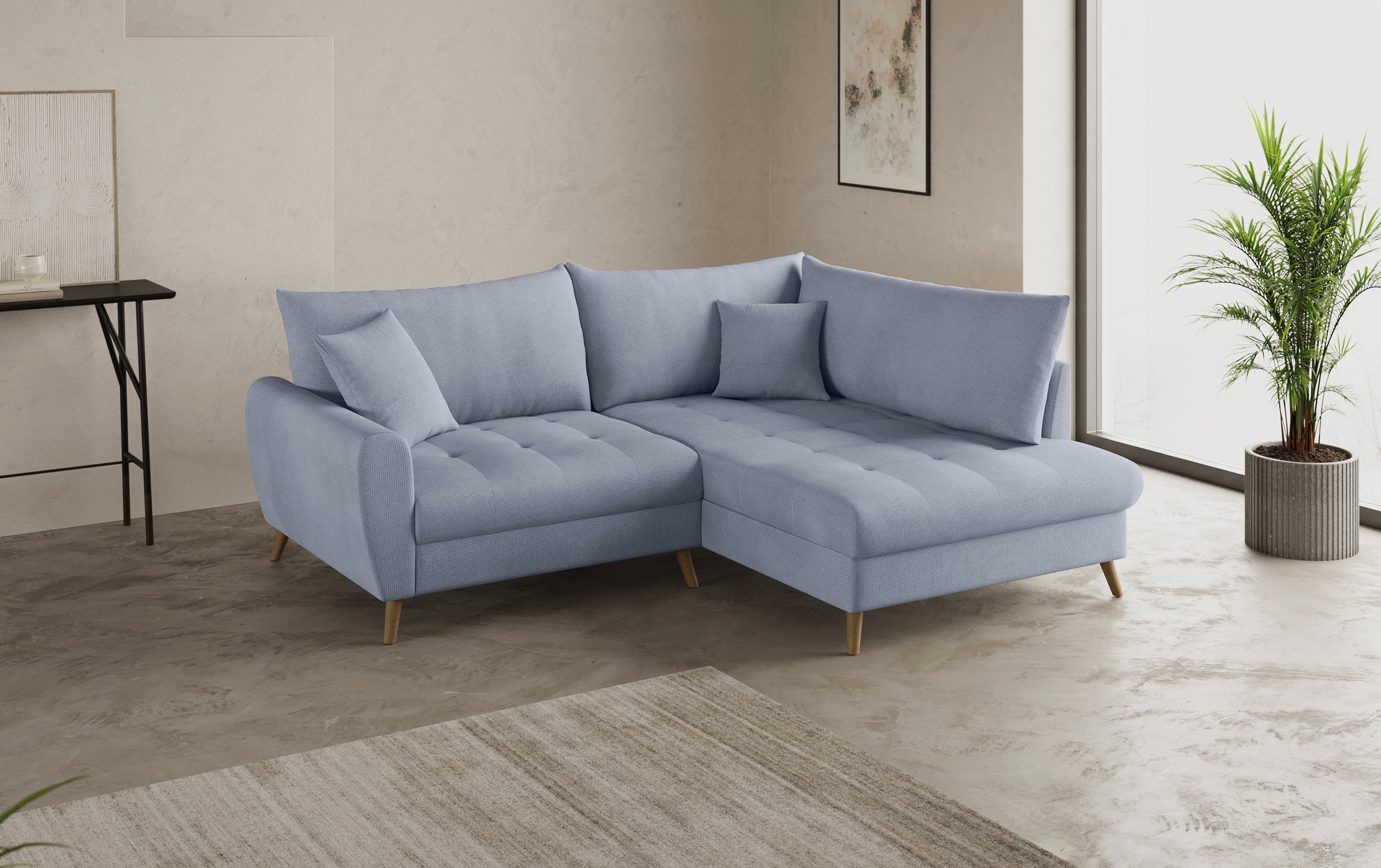 Mr. Couch Ecksofa »Blackburn II L-Form«, Wahlweise mit Kaltschaumpolsterung bis 140 kg belastbar