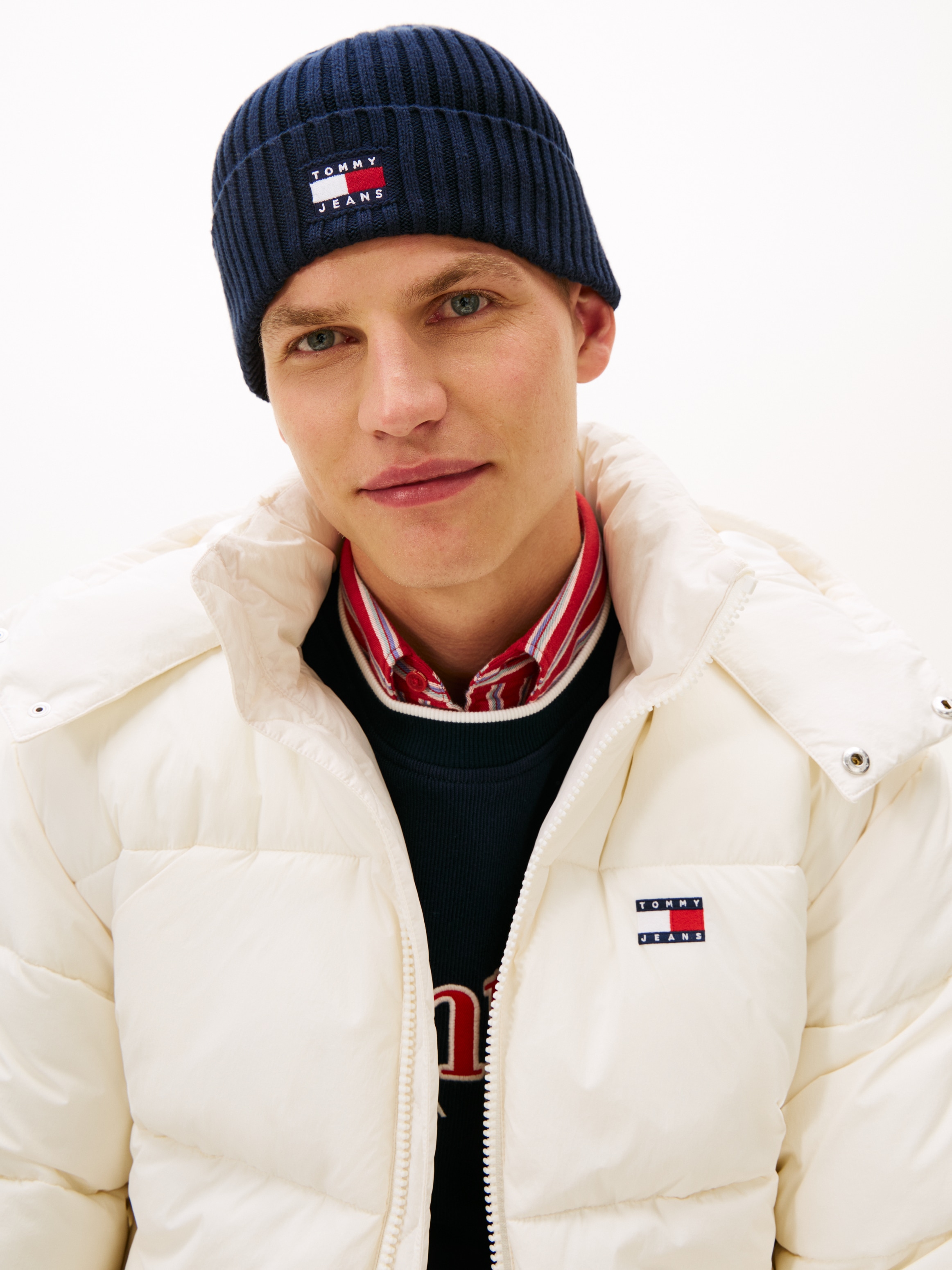 Tommy Jeans Beanie »TJM HERITAGE CORE« Rippstrick, Umschlag, normale Passform