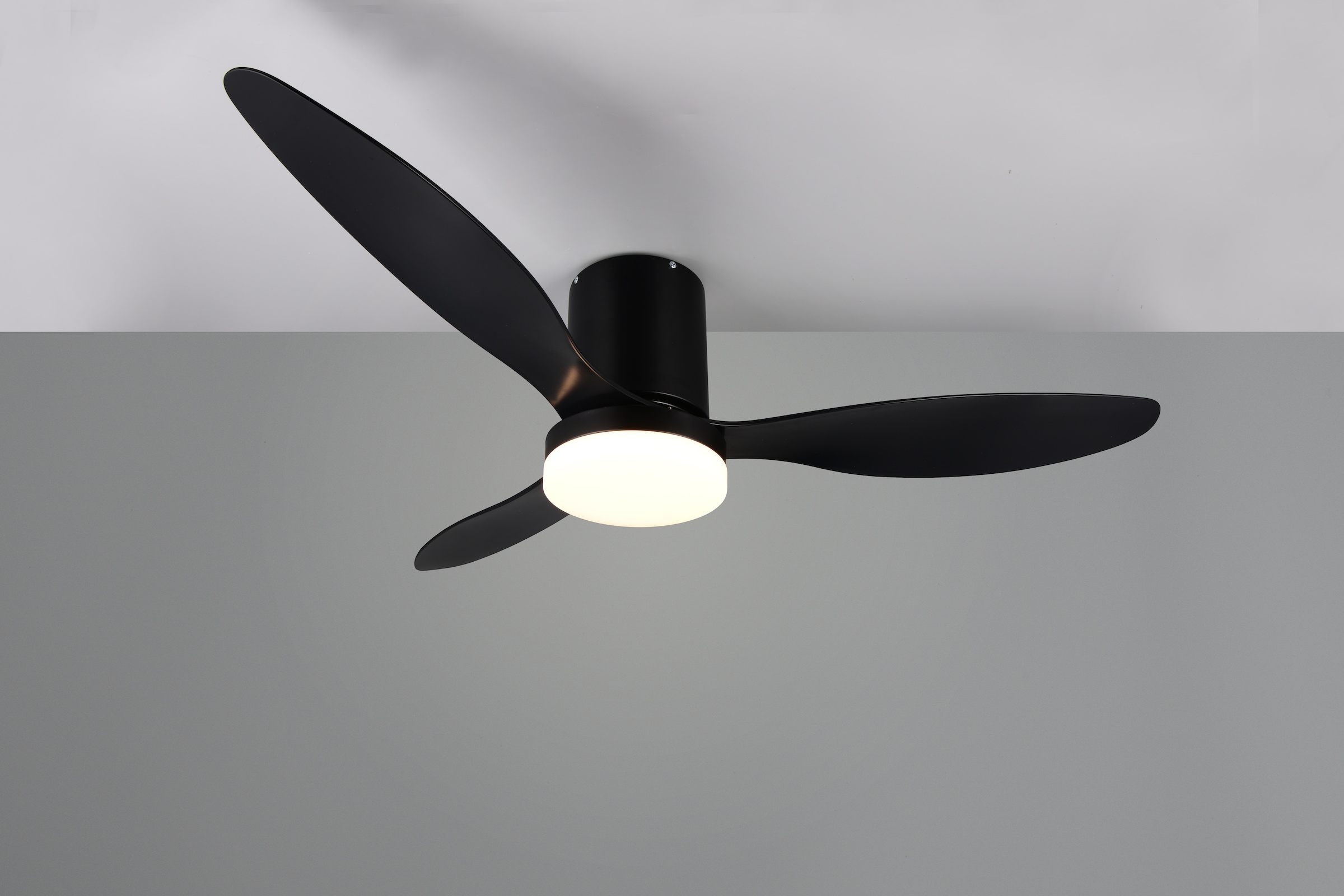 REALITY Leuchten LED Deckenleuchte »GÖTEBORG mit Ventilator, Deckenventilator mit Licht inkl Fernbedienung«, 1 flammig, Leuchtmittel LED-Board | LED fest integriert, 6 Geschwindigkeiten Timer Vor- & Rücklauf LED dimmbar CCT Nachtlicht