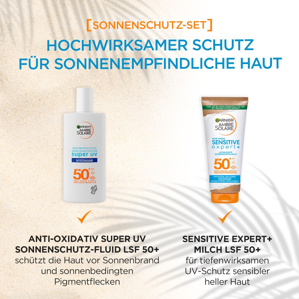 GARNIER Sonnenschutzpflege »Garnier Coffret Sun Face & Body«, (2 tlg.)