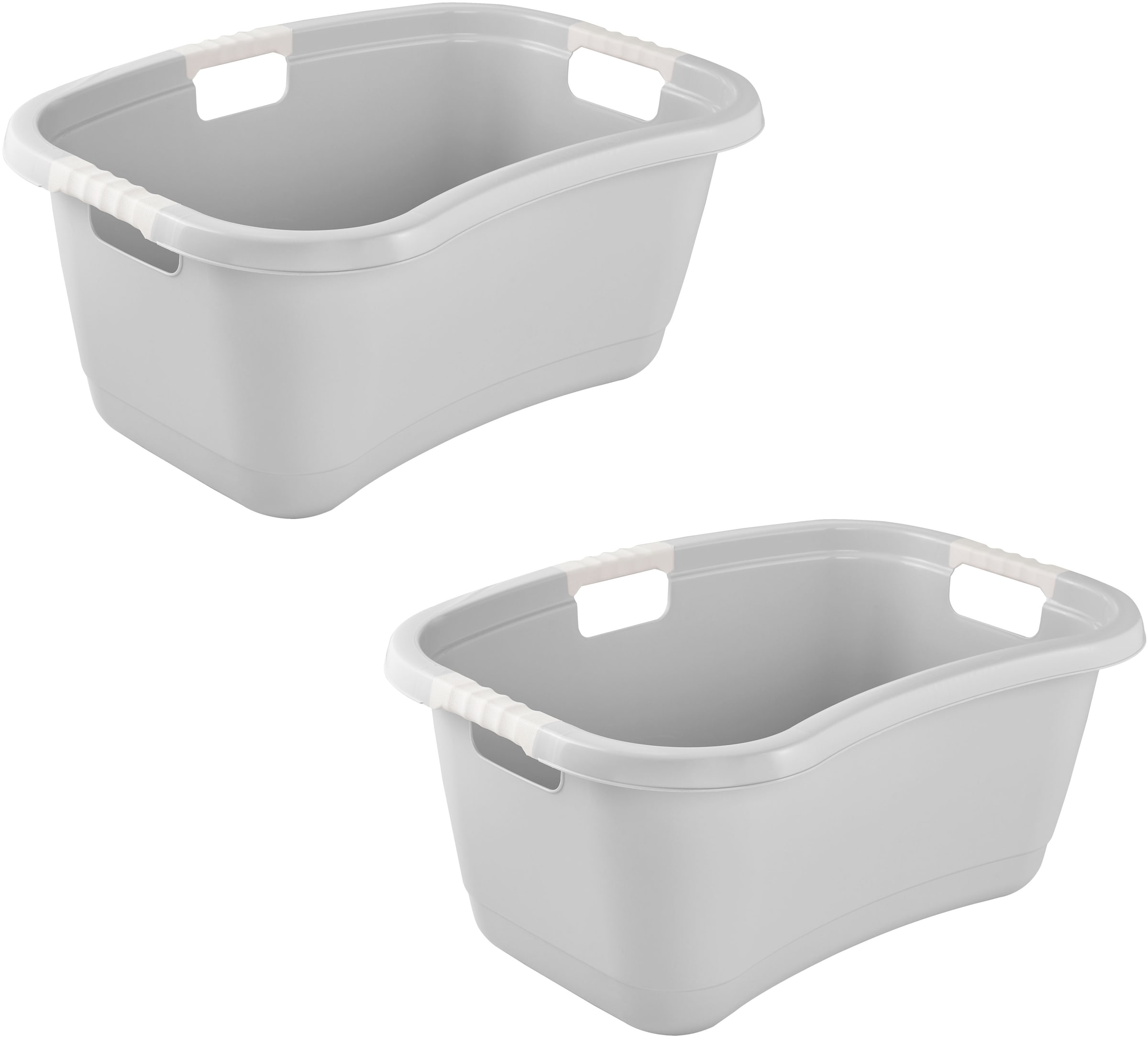 keeeper Wäschewanne »janne, 2er Set, Wanne mit Softgriffen, 65 x 45 x 28 cm, 50 l« ergonomische Form, komfortable Softgriffe, Hüftstütze