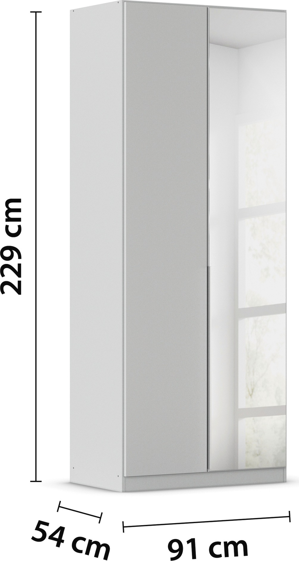 rauch Drehtürenschrank »Kleiderschrank Schrank Garderobe AGORDO mit Dekor- oder Hochglanzfront«, (in zwei Griff-Farben), durchdachte Innenausstattung, in 6 Breiten und 2 Höhen MADE IN GERMANY