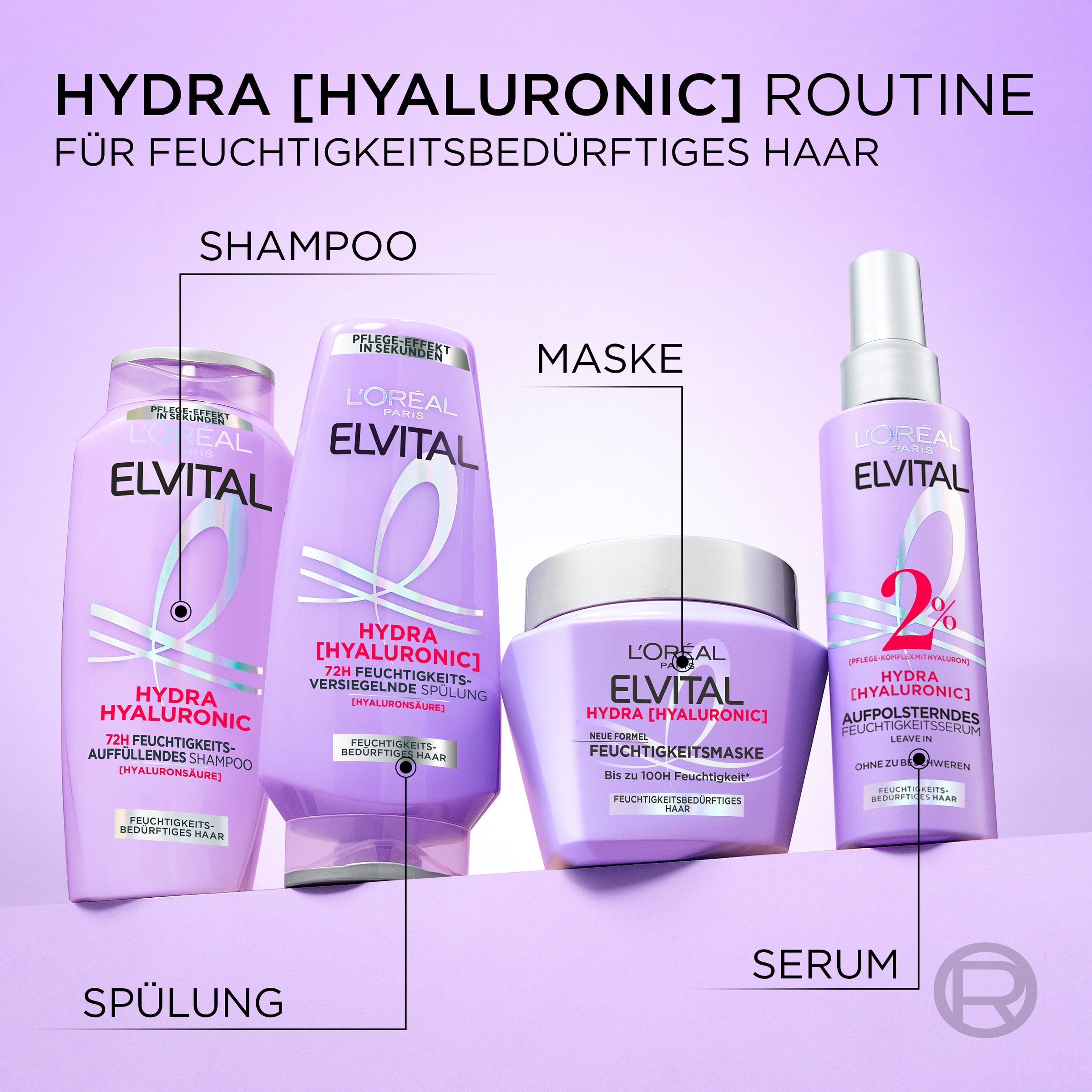 L'ORÉAL PARIS Haarmaske »ELVITAL HYDRA MASKE« für feuchtigkeitsbedürftiges Haaar