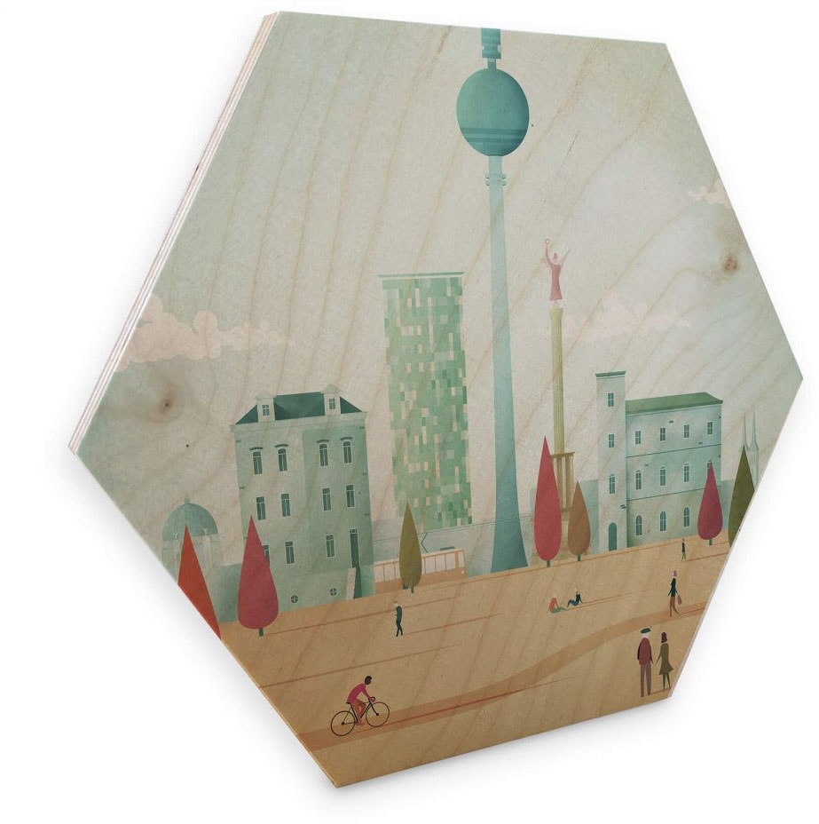 Wall-Art Holzbild (1 bestellen »Geometrisches Holzbild St.) Retro«, online
