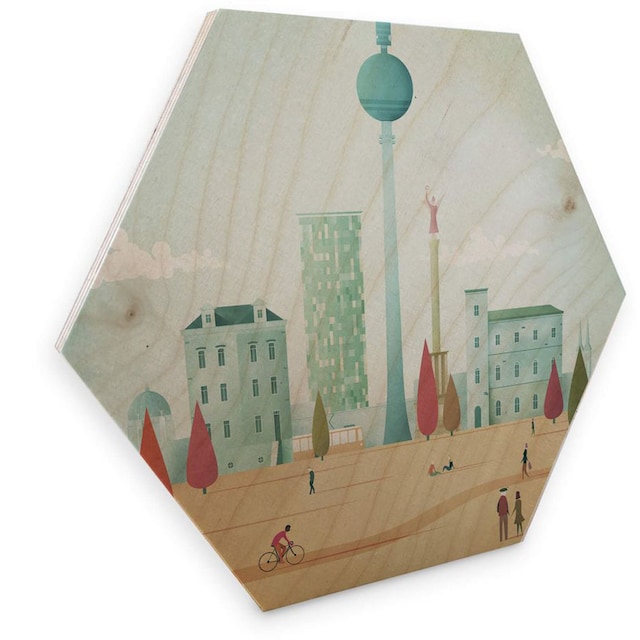 Wall-Art Holzbild »Geometrisches Holzbild Retro«, (1 St.) online bestellen