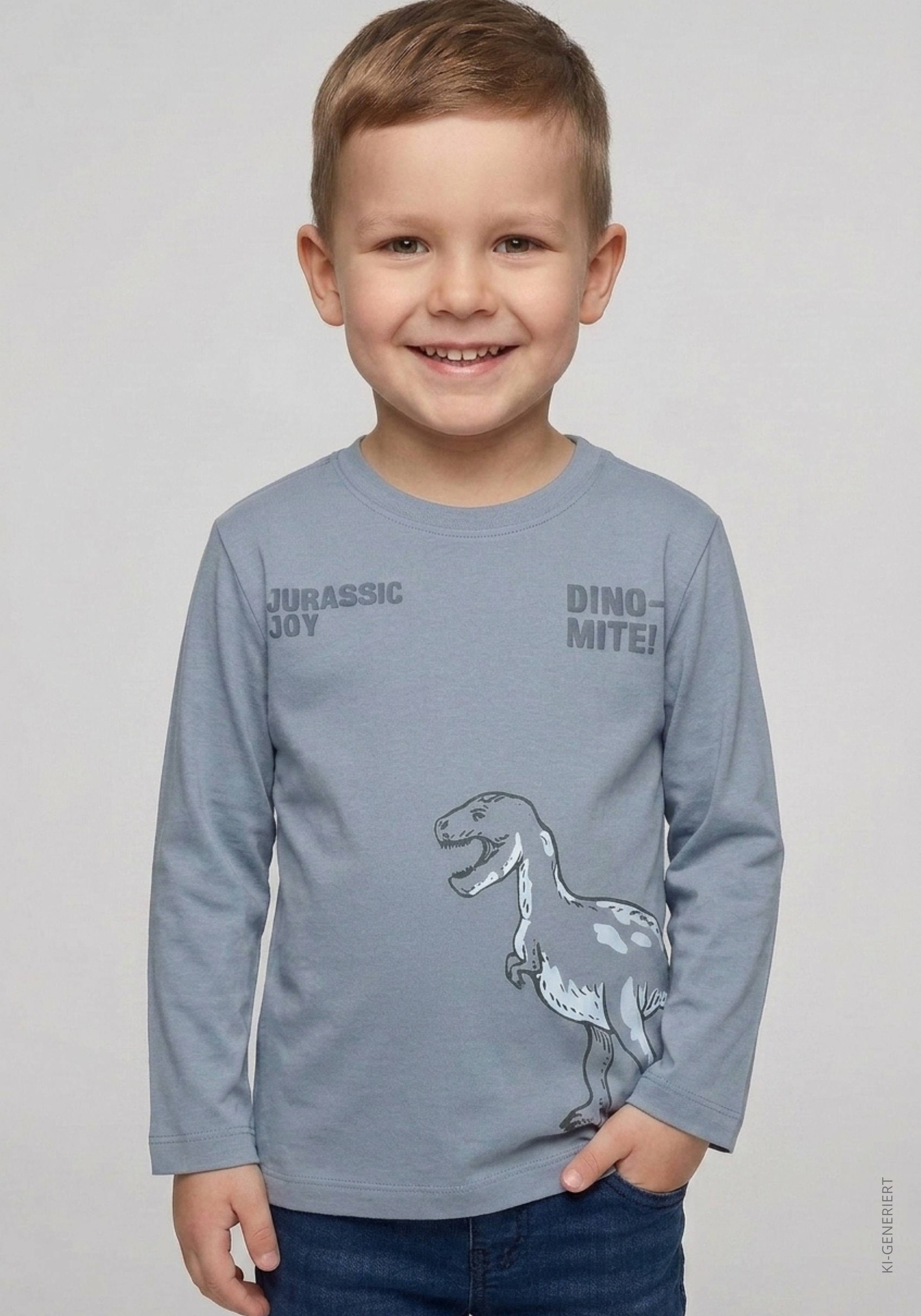 STACCATO Langarmshirt 2er Pack, mit Dino-Prints, für Boys
