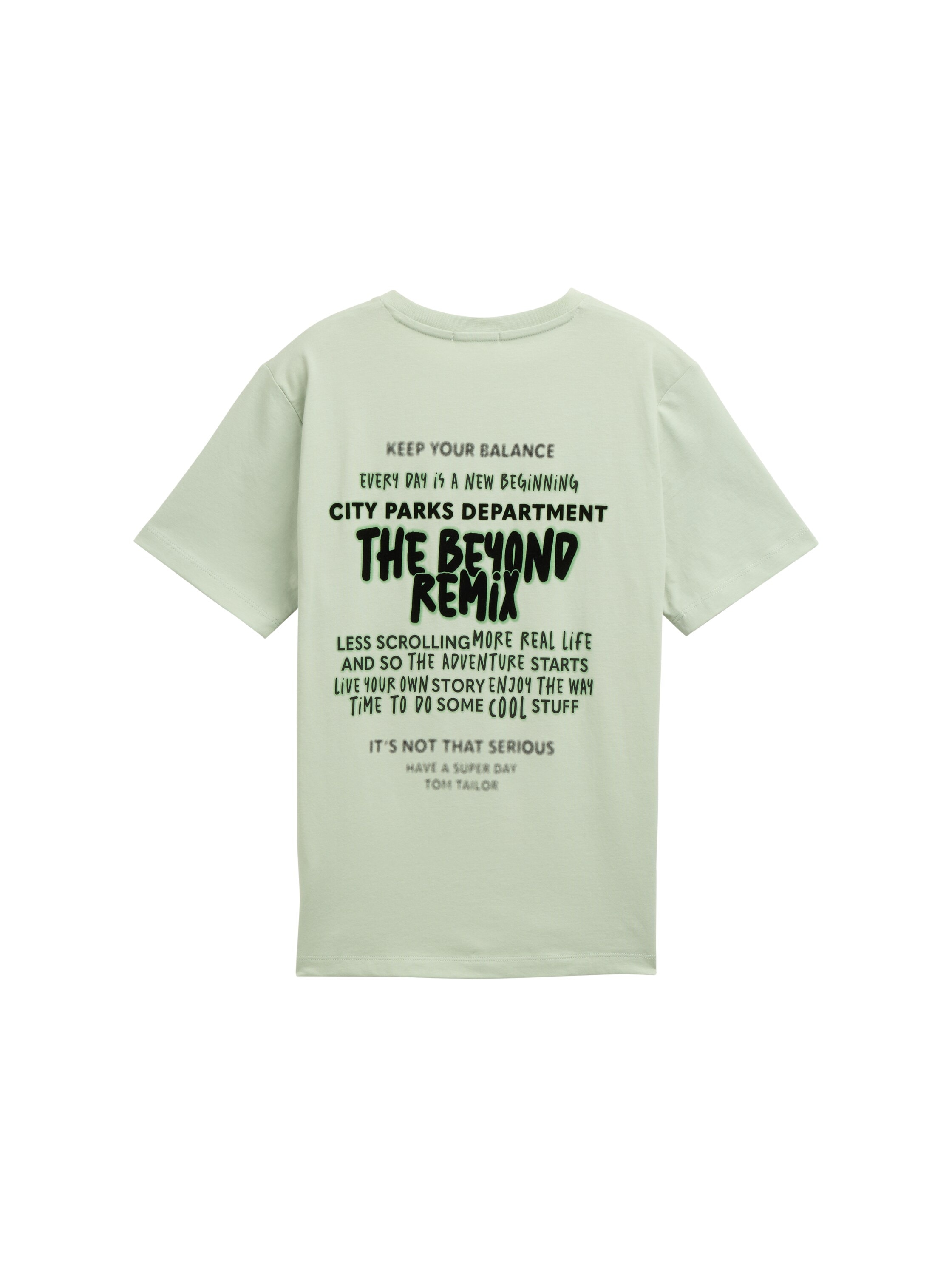 TOM TAILOR T-Shirt, mit Front und Back Print
