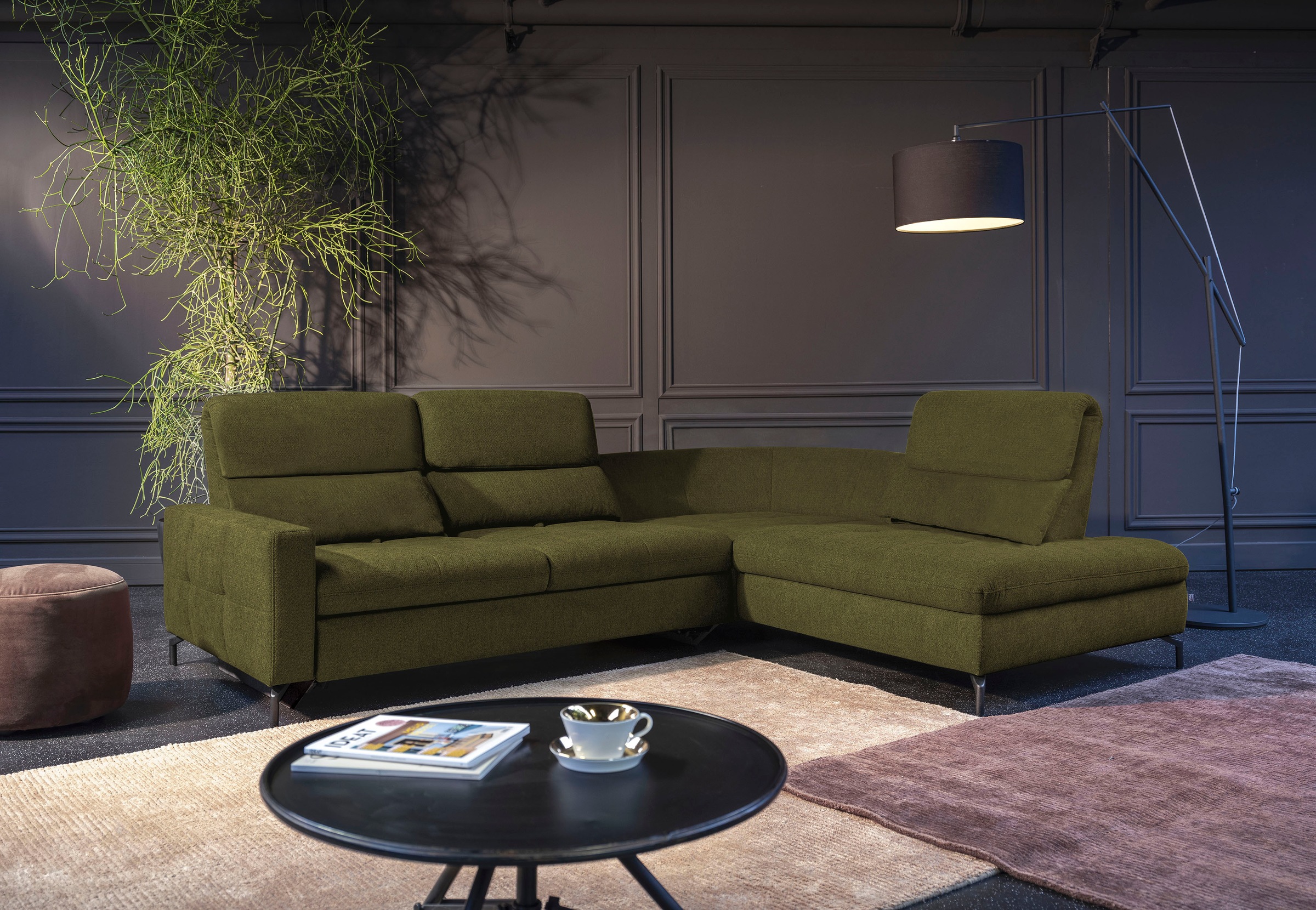 alina Ecksofa »Louis« Breite 286 cm, Rückenlehnenverstellung, wahlweise mit günstig online kaufen