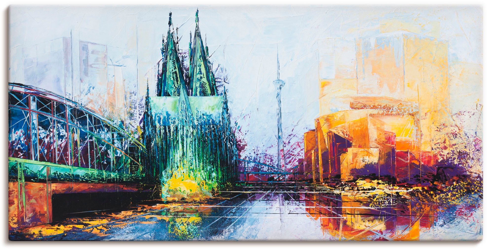 Artland Wandbild »Köln Skyline«, Deutschland, (1 St.), als Leinwandbild, Poster in verschied. Größen