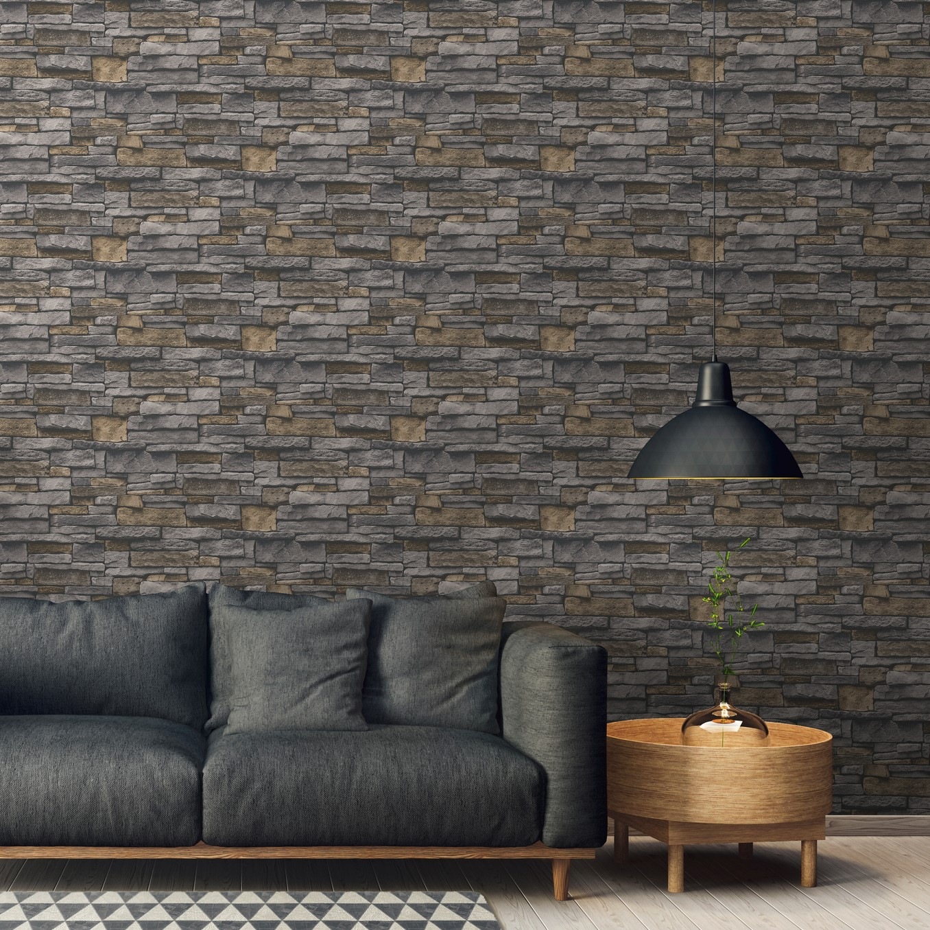 A.S. Création Vliestapete »Terra Steintapete«, matt-gemustert-neutral, Steinoptik Steinwand Naturstein-Tapete 3D-optik Tapeten Wohnzimmer