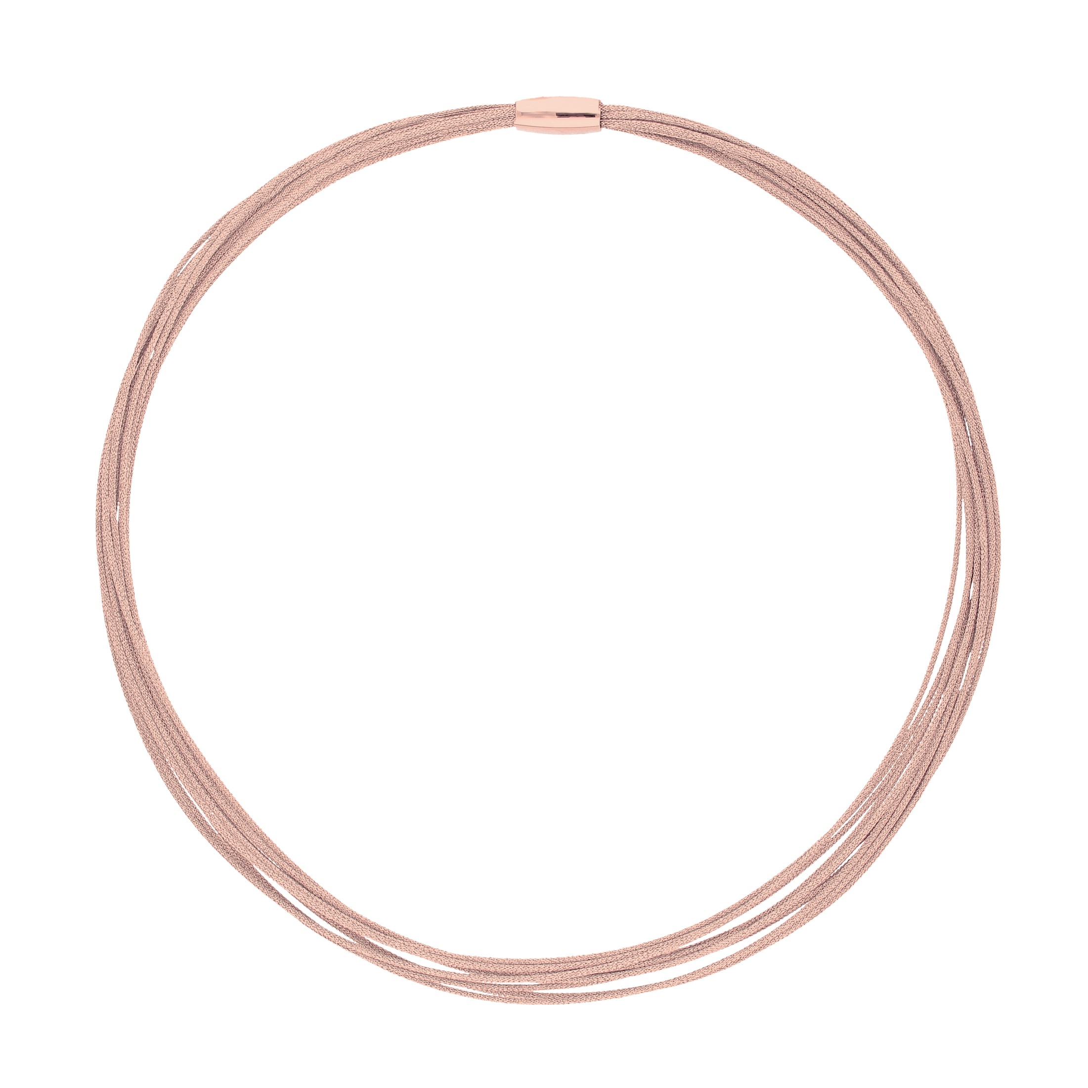 VIVANCE Collier »pure elegance« edelstahlfarben elegantes Collier mit Lurexbändern