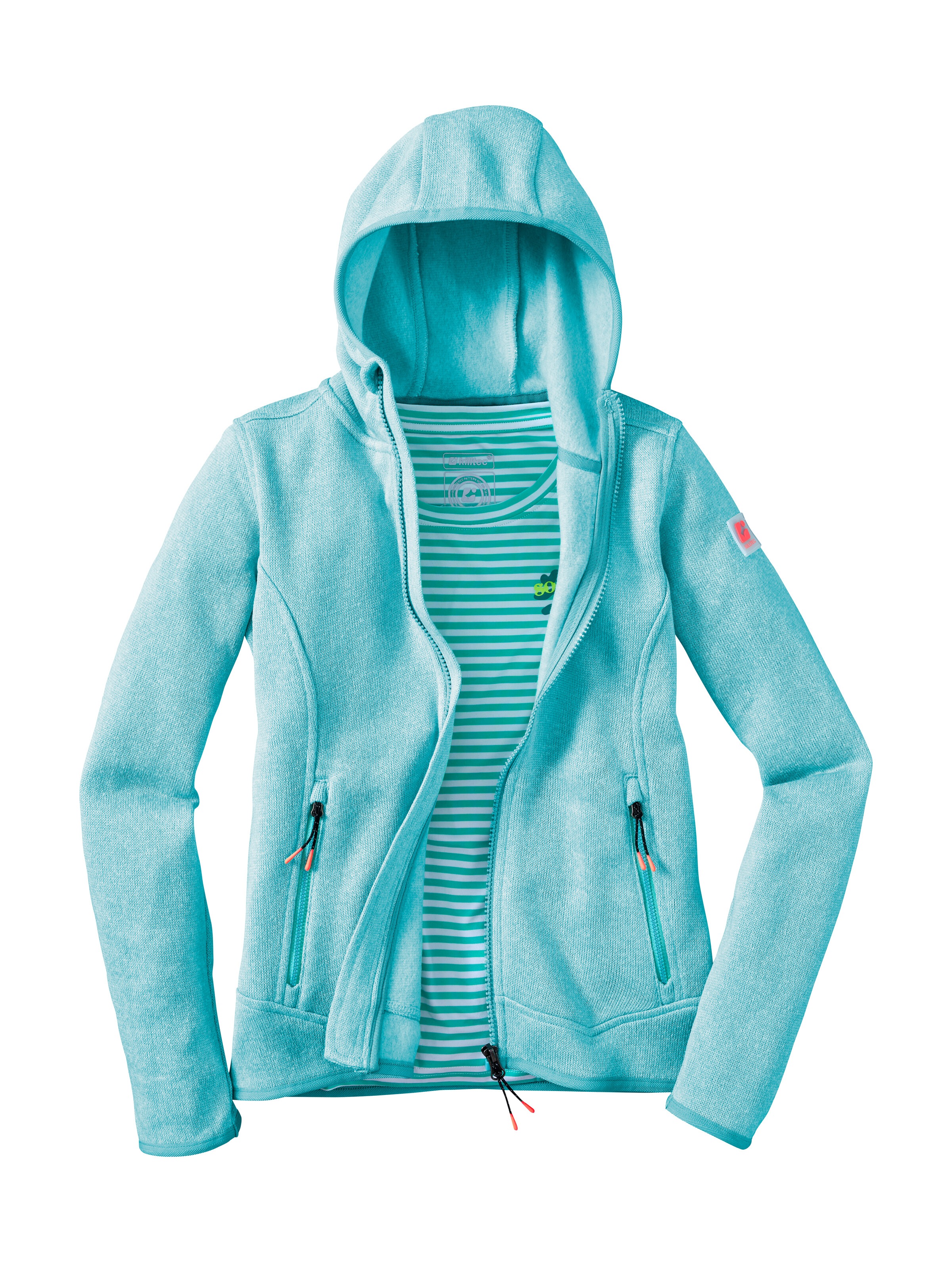 Killtec Fleecejacke »KOS 174 GRLS KNTFLC JCKT«, Strickfleecejacke mit Kapuze, Zippertaschen, elastisch, Kinnschutz