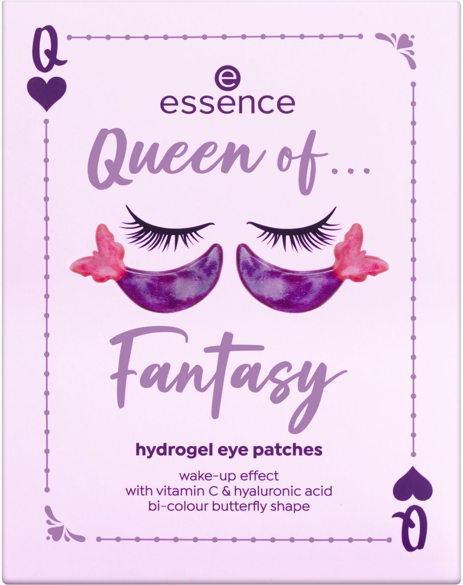 Essence Augenpflege-Set »Queen of... hydrogel eye patches«, (Set, 3 tlg.), Mit Vitamin C und Hyaluronsäure, leuchtende Farben und Glitzereffekte.