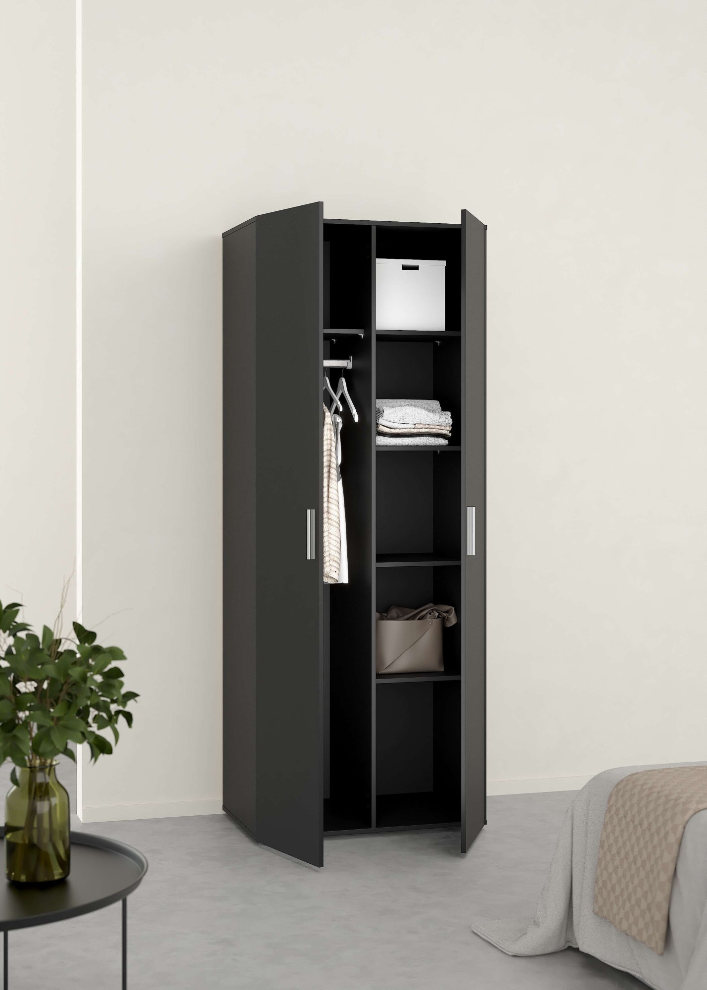 INOSIGN Kleiderschrank »Pepe Drehtürenschrank, Stauraum«, Breite 79 oder 118 cn, Höhe 200,9 cm
