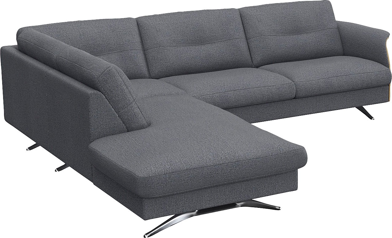 FLEXLUX Ecksofa »Glow, super bequem durch hochwertigem Sitzaufbau mit Feder günstig online kaufen