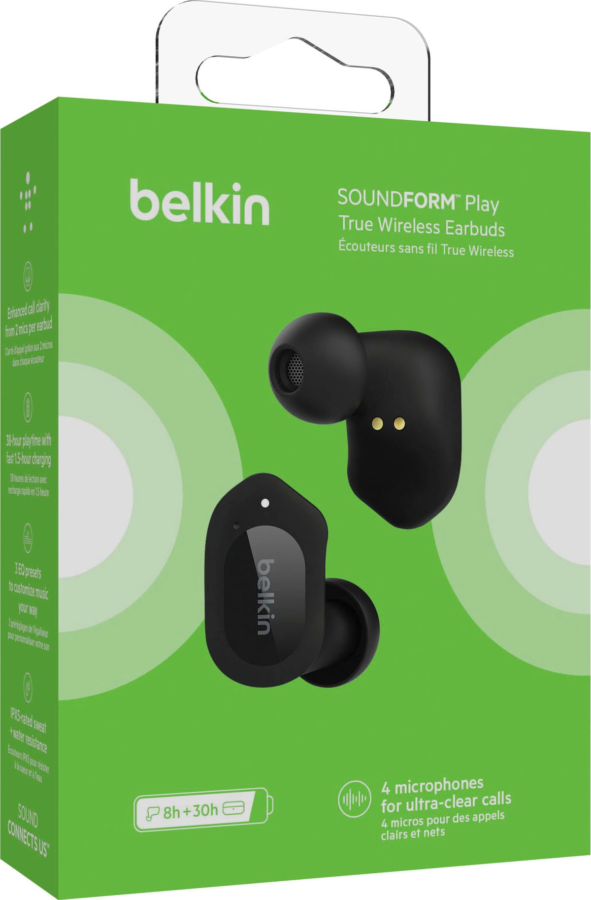 Belkin wireless Kopfhörer »SOUNDFORM Play - True Wireless In-Ear Kopfhörer«, Maximaler Schalldruckpegel: 98 dB