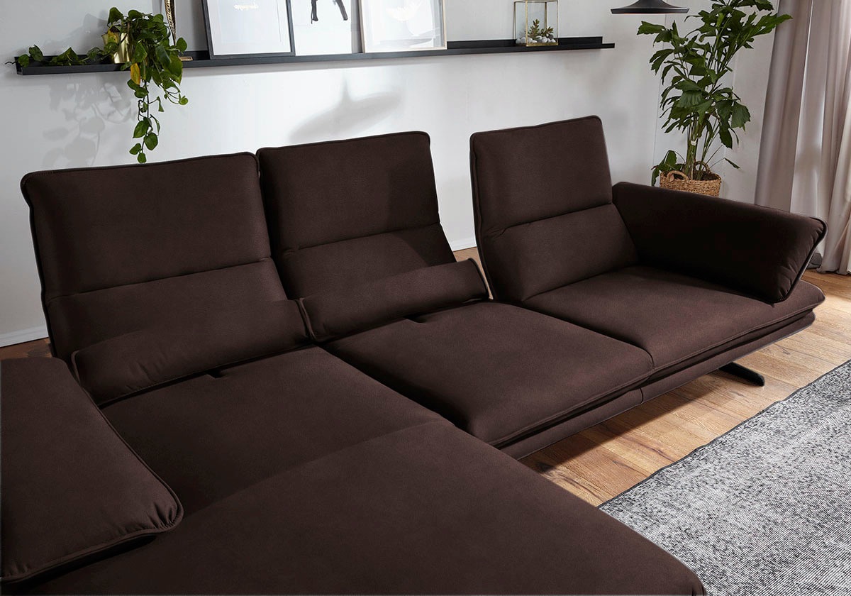 W.SCHILLIG Ecksofa »broadway, Designsofa mit tollem Sitzkomfort«, Sitztiefe günstig online kaufen