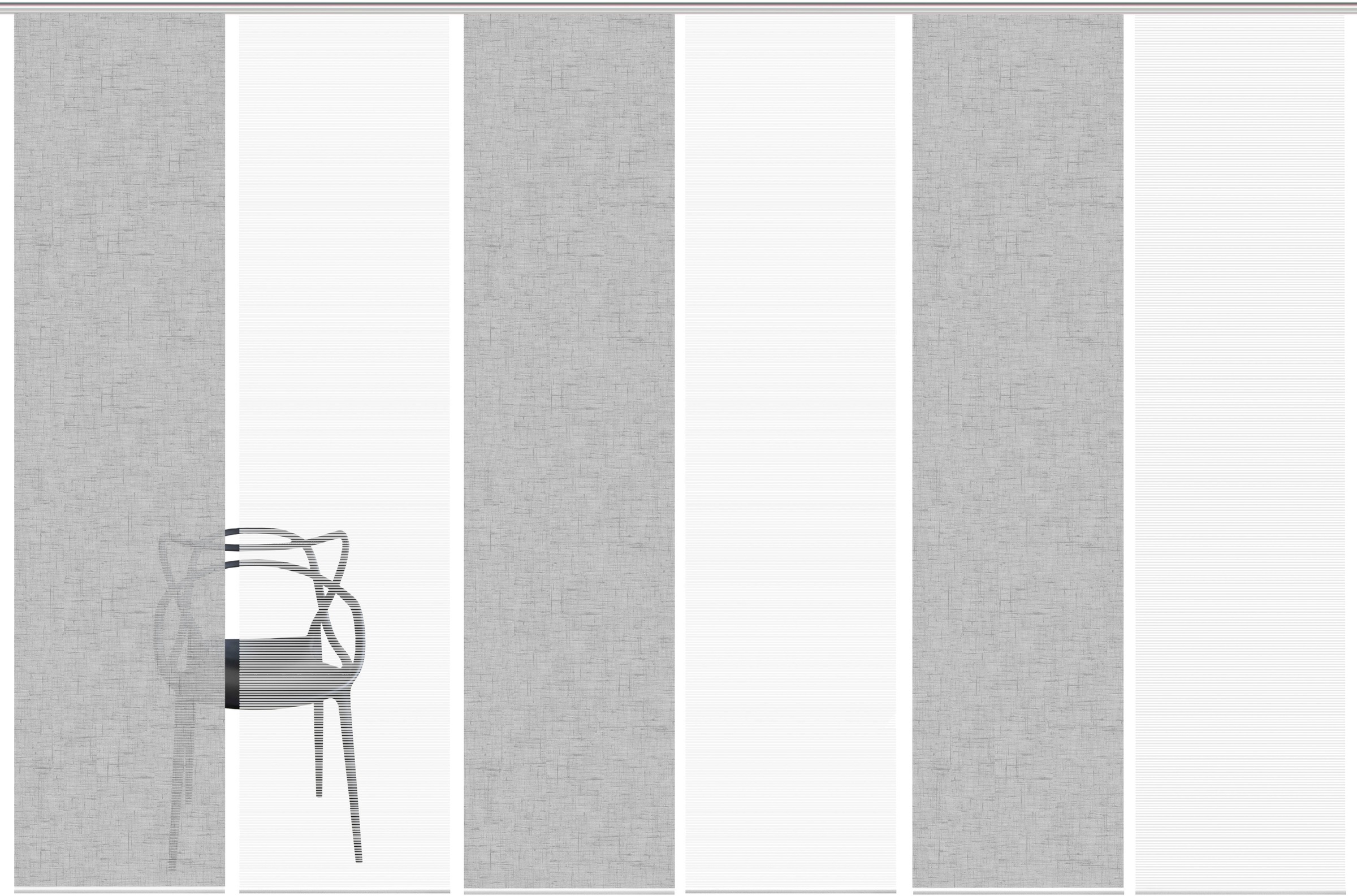 Vision S Schiebegardine »PIVE 6er SET«, (6 St.), Schiebevorhang Digidruck 6er Set PIVE