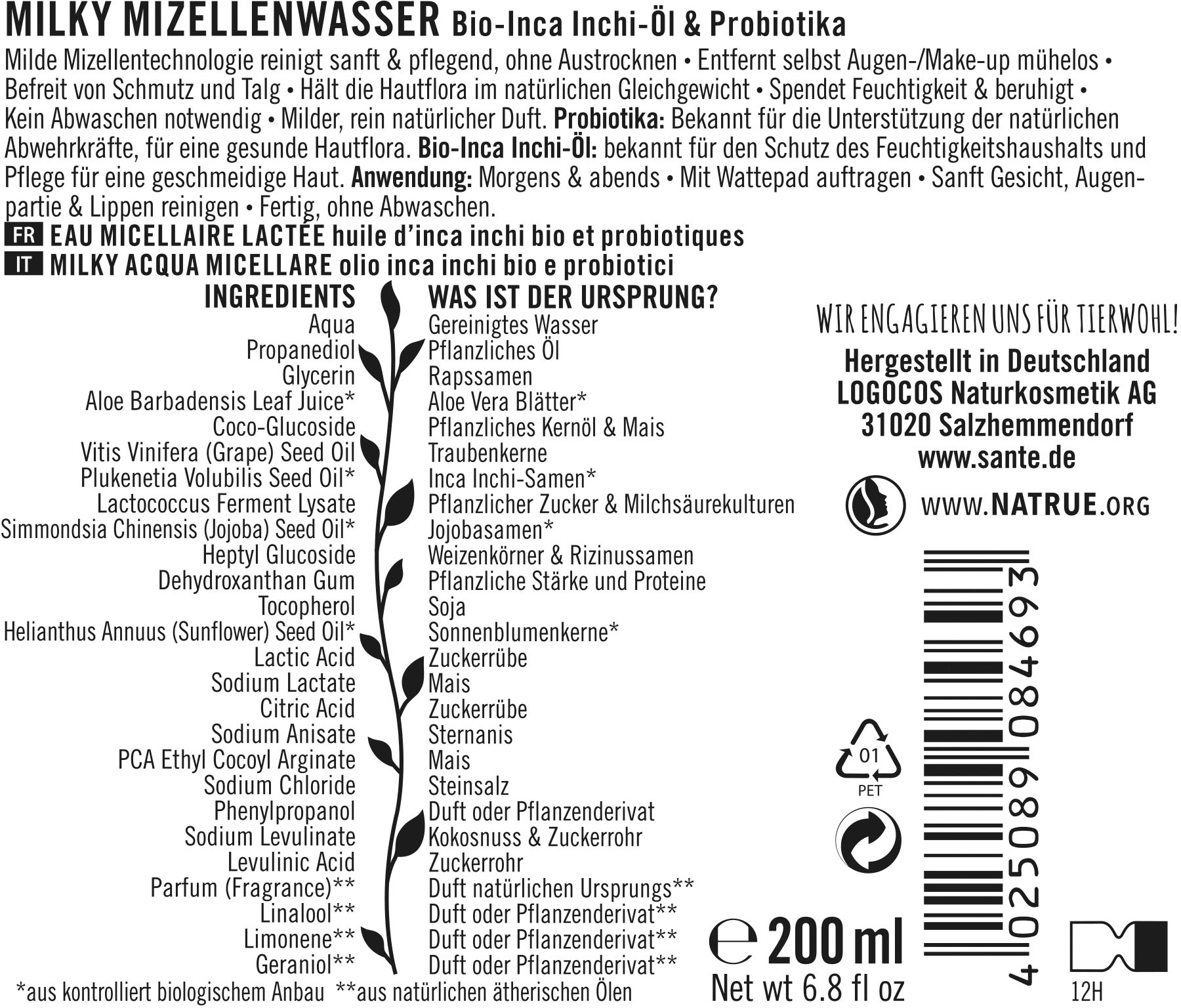 SANTE Mizellenwasser« online bestellen Gesichtswasser »Milky