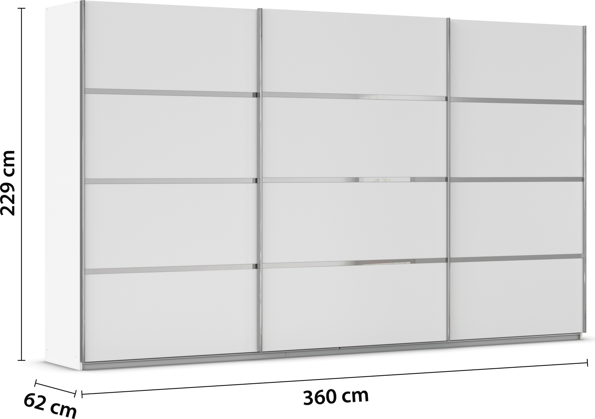 rauch Kleiderschrank »Schwebetürenschrank Garderobe Schrank TOP ANGEBOT Avola«, (in 3 verschiedenen Ausstattungen BASIC/CLASSIC/PREMIUM), mit eleganten Zierleisten in Chrom, Schwarz oder Weiß MADE IN GERMANY