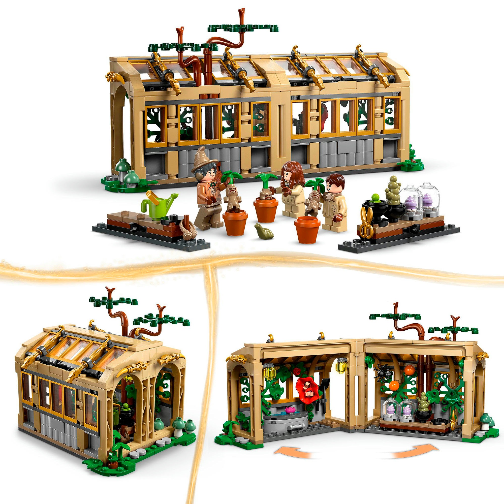 LEGO® Konstruktionsspielsteine »Schloss Hogwarts: Kräuterkundeunterricht (76445), LEGO Harry Potter™«, (390 St.), Made in Europe