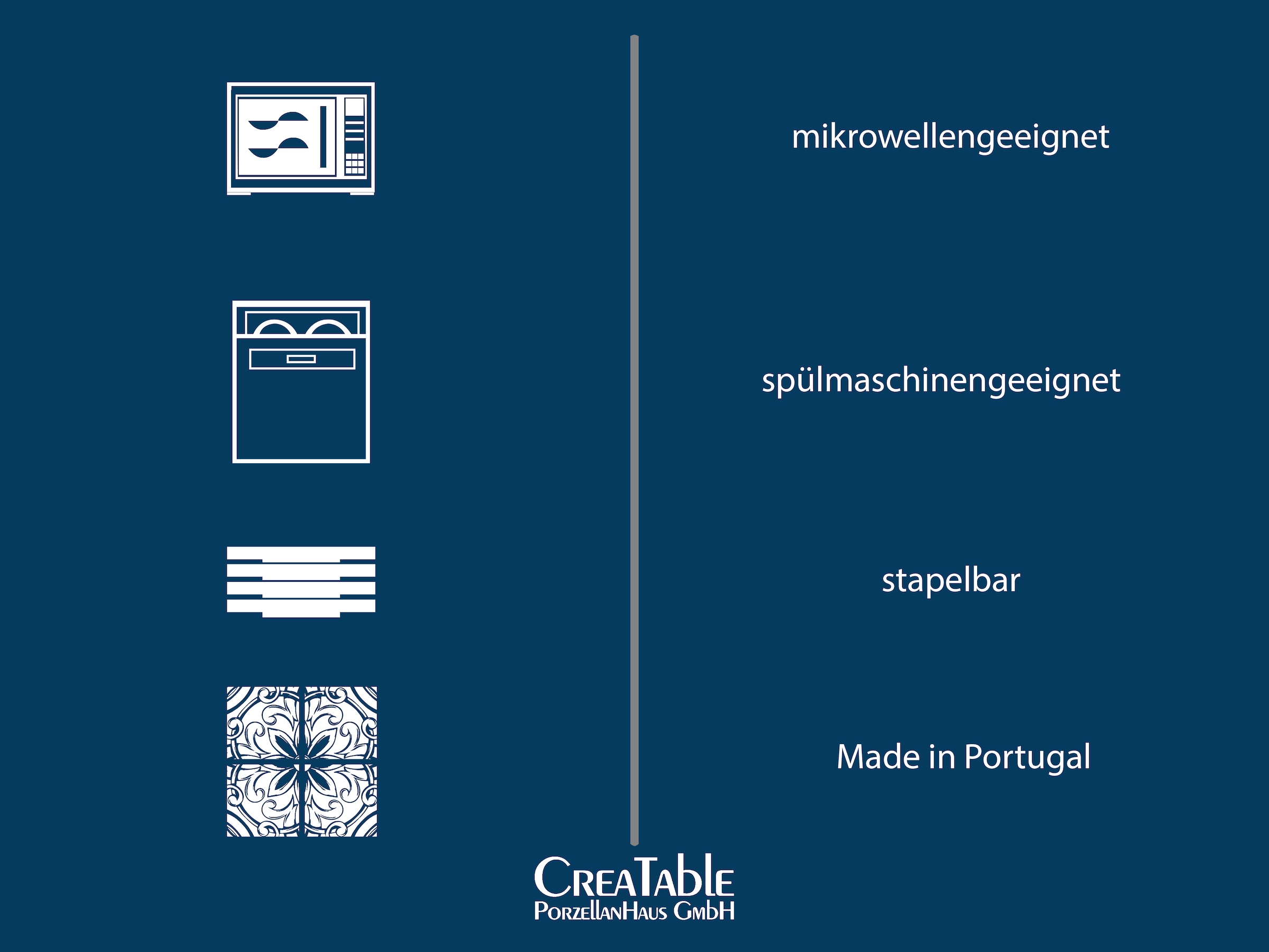 CreaTable Teller-Set »Uno Emiliana, Teller Set 12-tlg« Shabby Look, Vintage Style