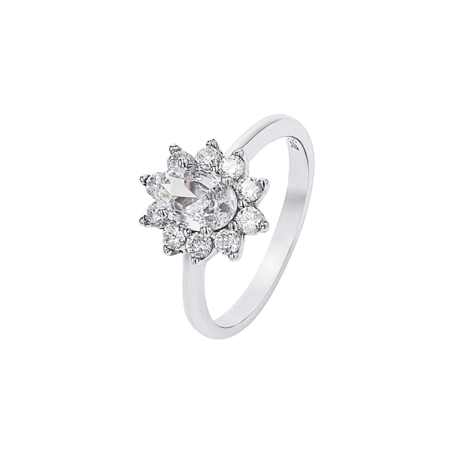 Amor Fingerring mit Zirkonia (synth.)