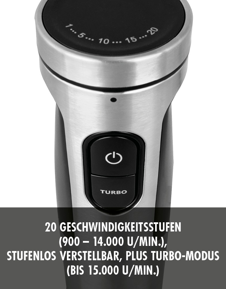 Gastroback Stabmixer »Powermix Stabmixer Professional 1.500W« 1500 W inkl. 5-teiligem Zubehör