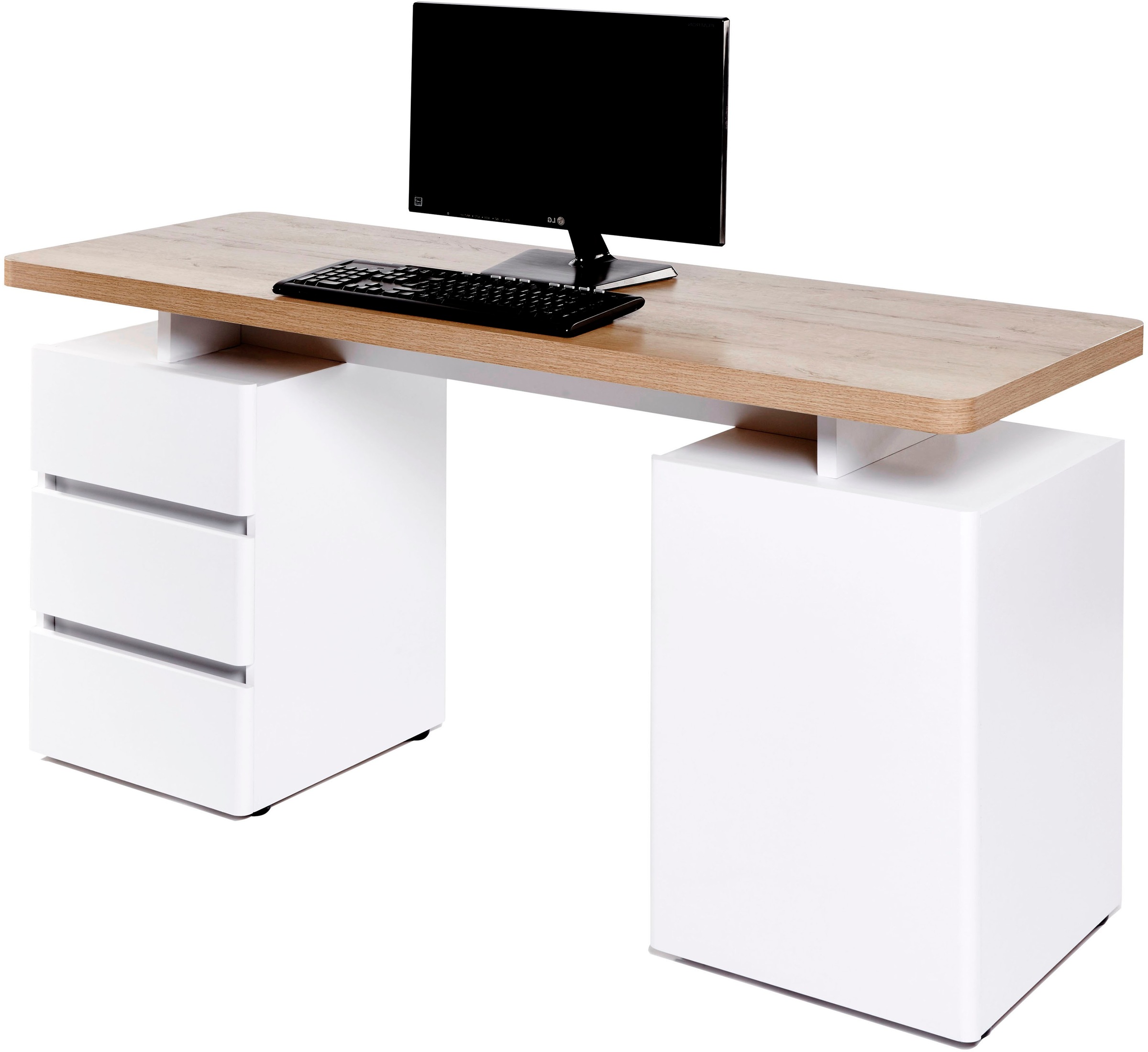 Jahnke Schreibtisch »CU-LIBRE C 250«, wechselseitig montierbar