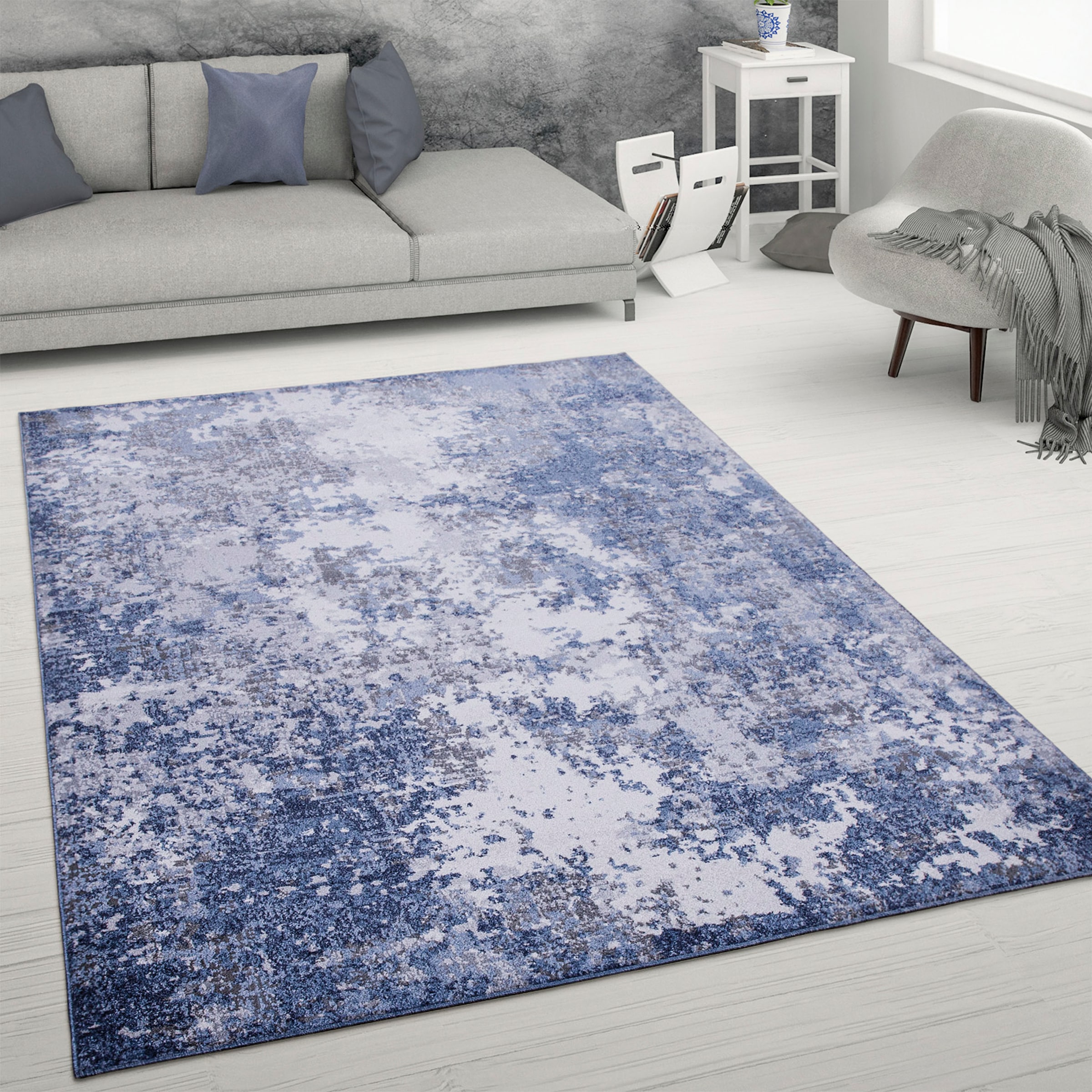 Paco Home Teppich »Catania 841«, rechteckig, 13 mm Höhe, Kurzflor, modernes Design, ideal im Wohnzimmer & Schlafzimmer
