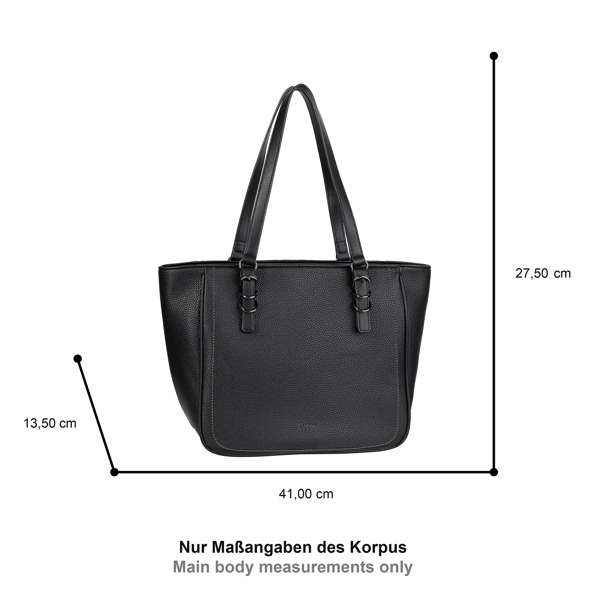 Gabor Shopper »Galinna«, weiches Lederimitat mit Metalldetails und Kontrastnähten