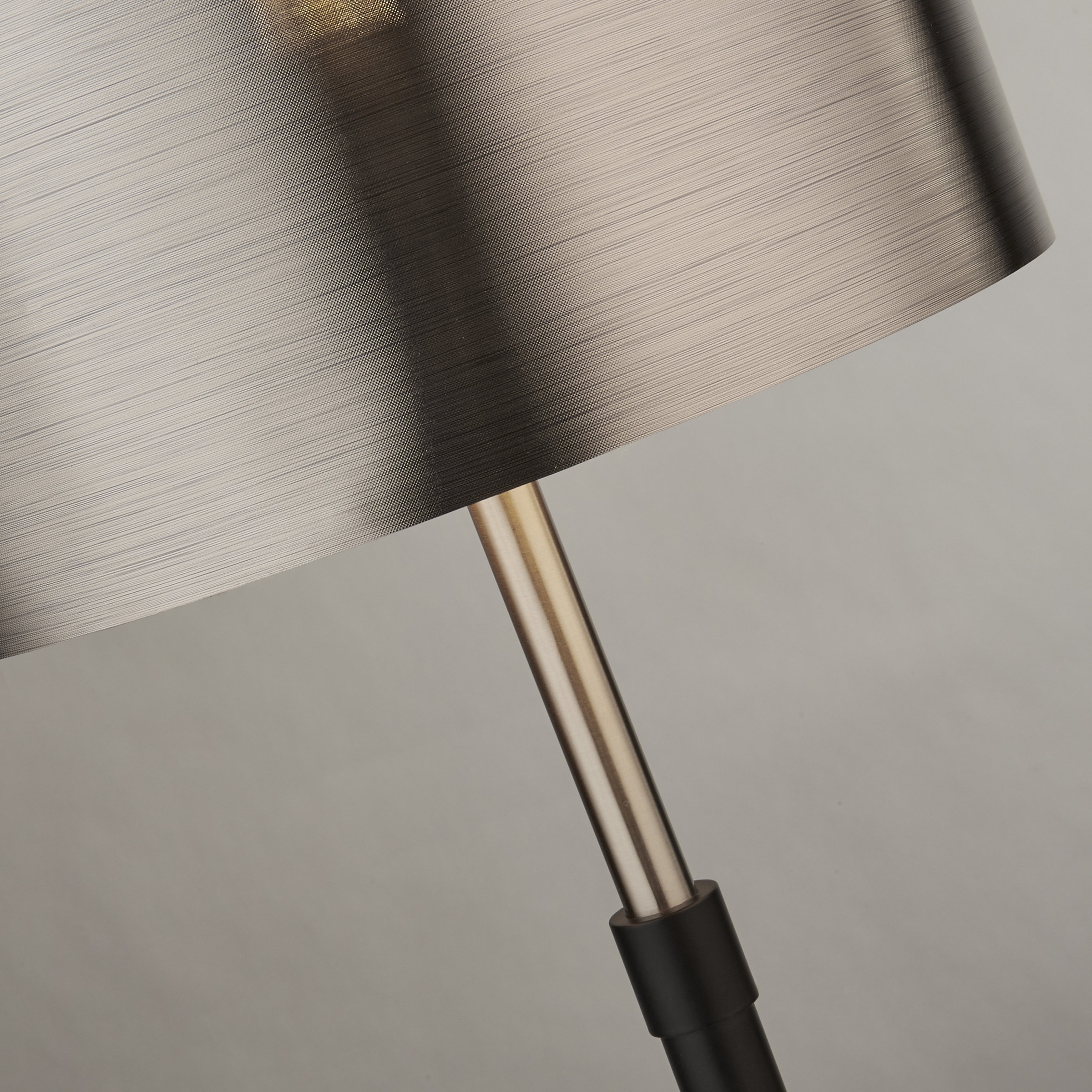 Searchlight Tischleuchte »Rachel Tischlampe - Schwarz, Satin Silber & Chrom, Schwarzer Ton« E27 1 Stk.