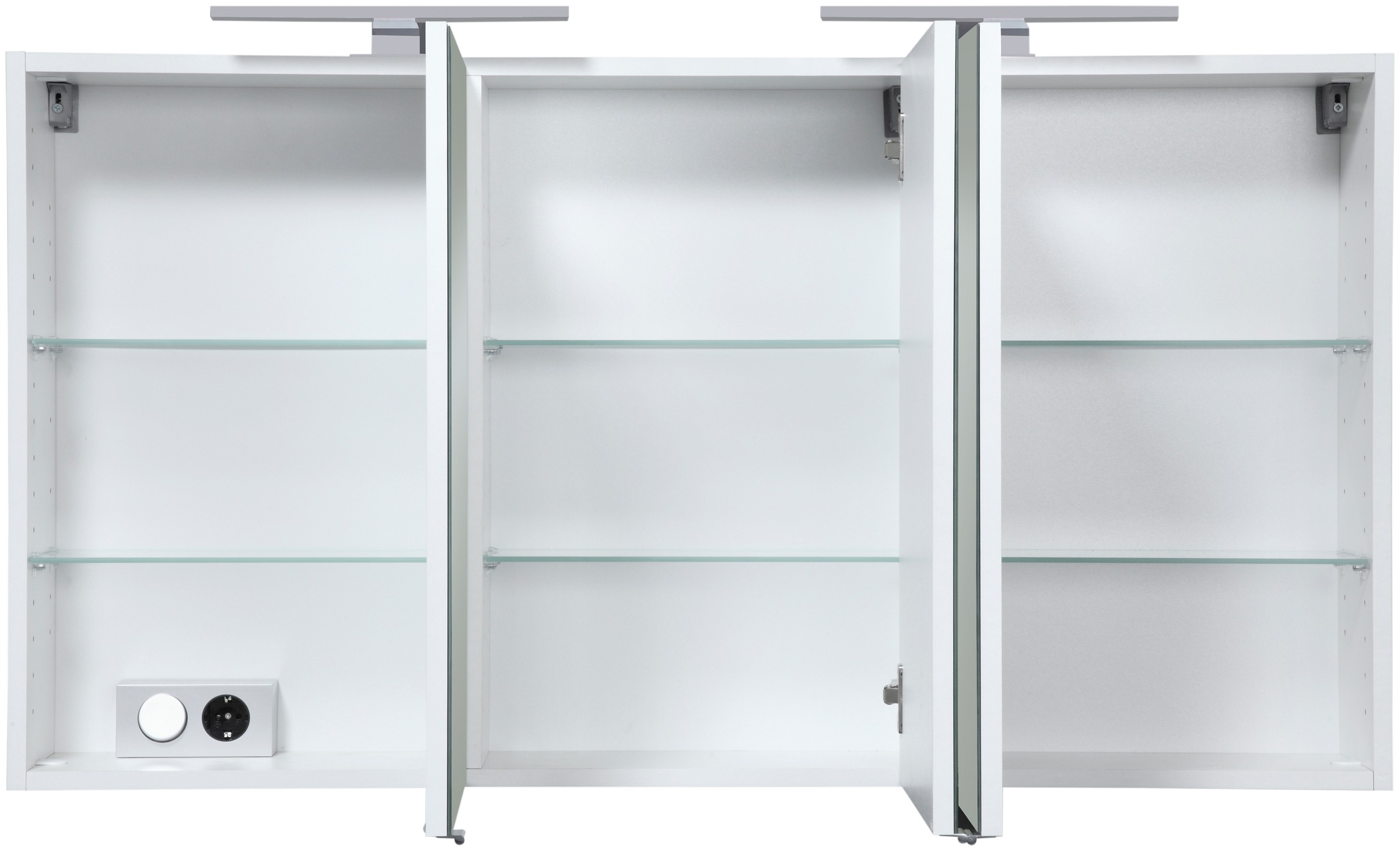 welltime Spiegelschrank »Malibu«, Breite 120 cm, mit Spiegeltüren und Softclose-Funktion